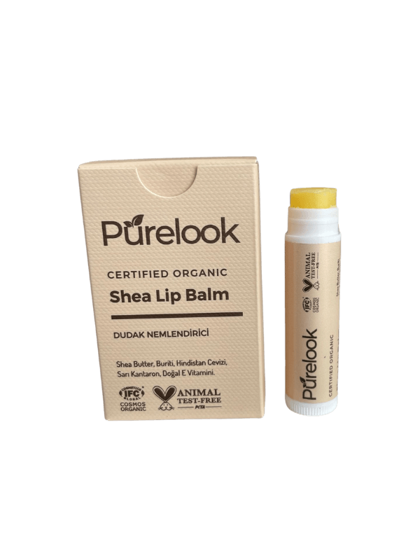 Purelook Organik Sertifikalı Doğal Şeffaf Shea Dudak Balmı 5ml