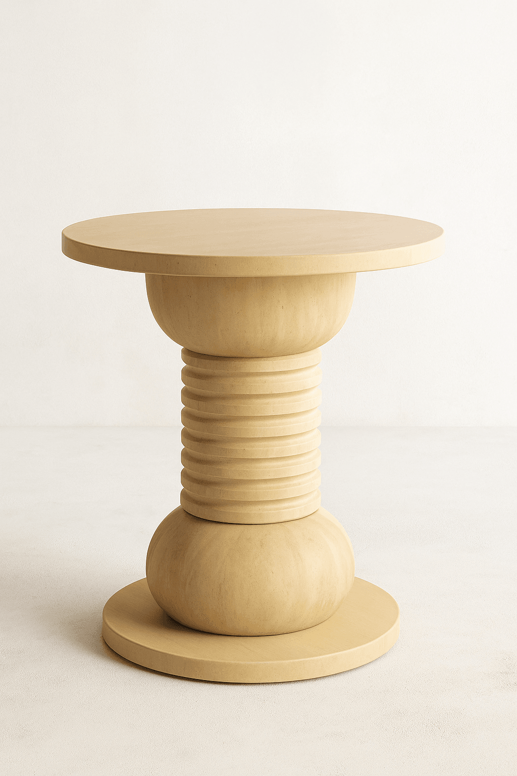 Handmade Travertine Side Table – Modern & Elegant Design
