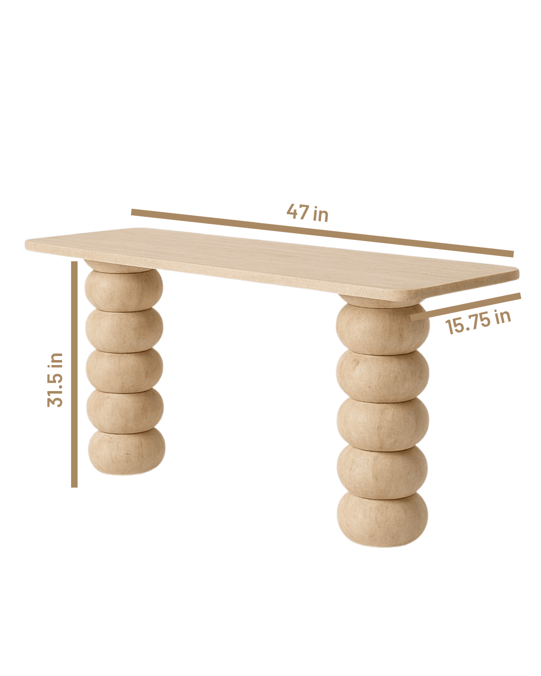 Travertine Console Table – Elegant Entryway Design