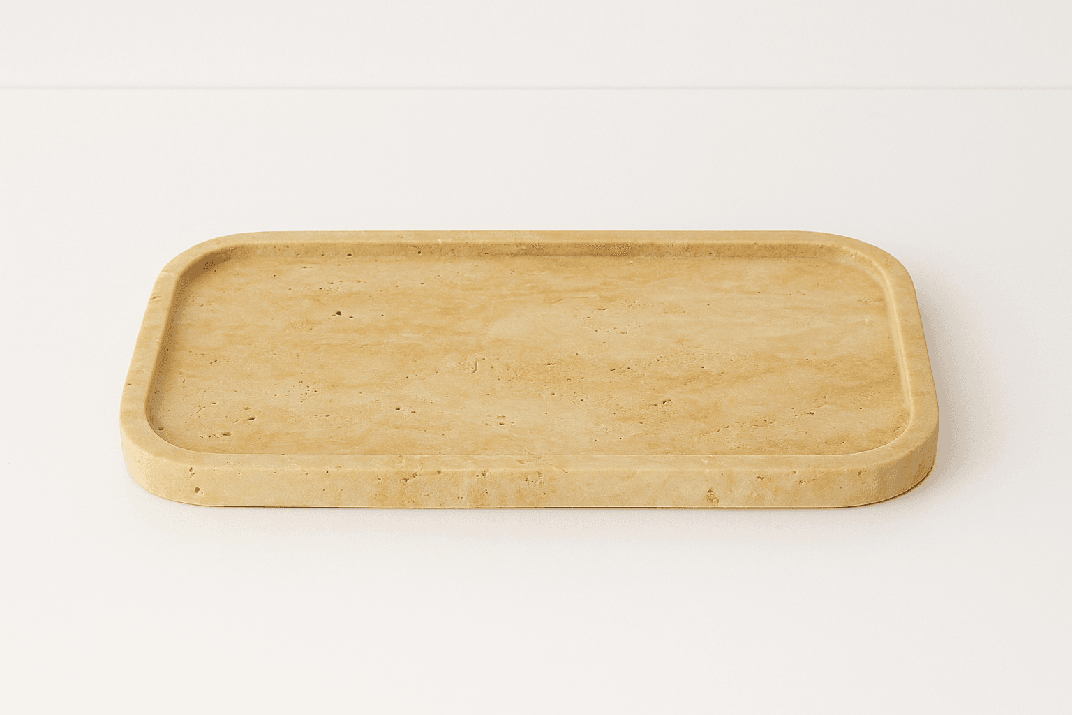 Doğal Traverten Tepsi | 40×22 cm