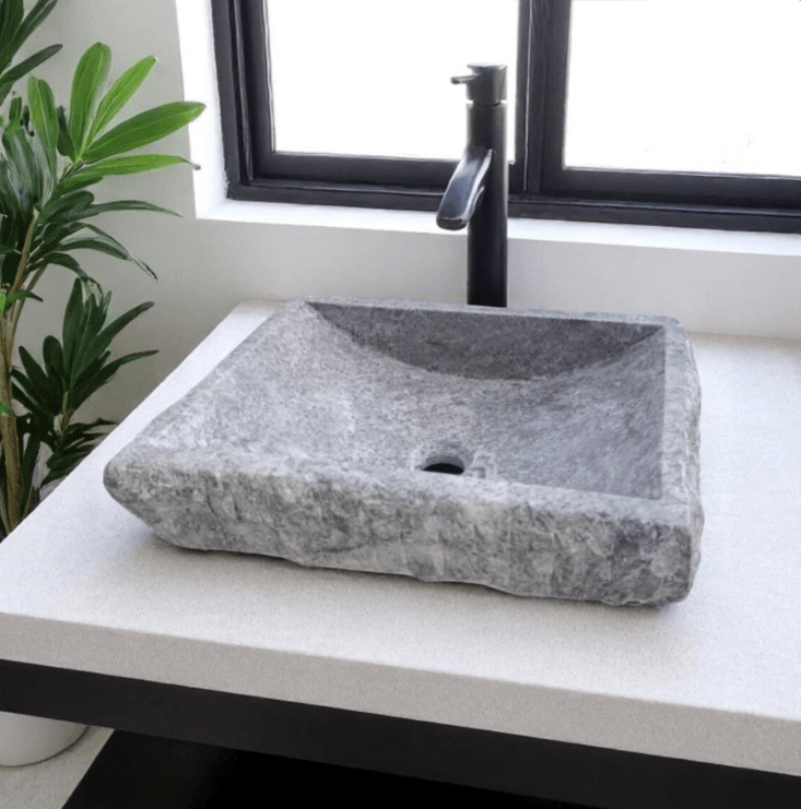Granit Gri Ham Yüzey Lavabo