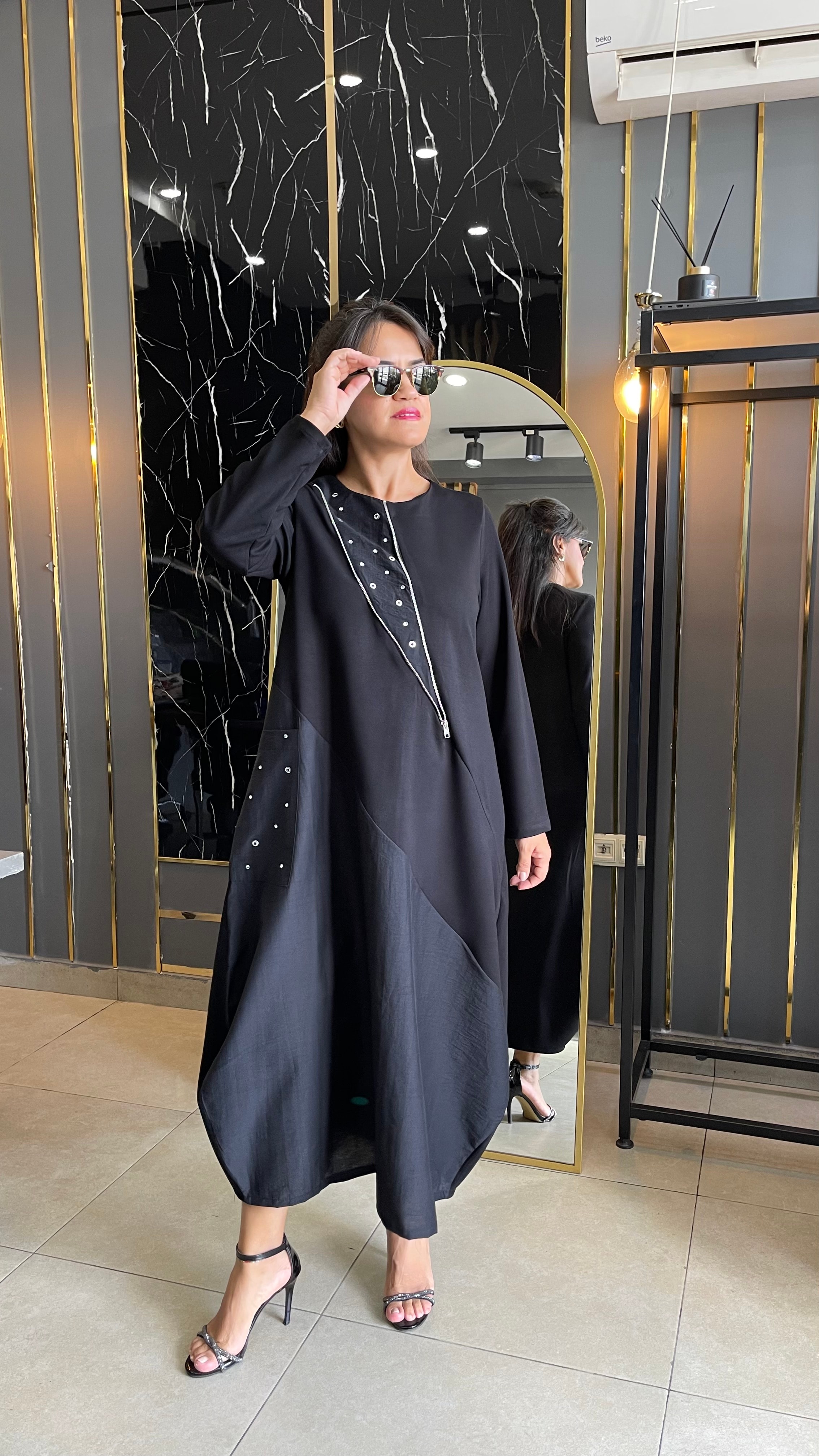 TAŞLI MODAL ELBİSE