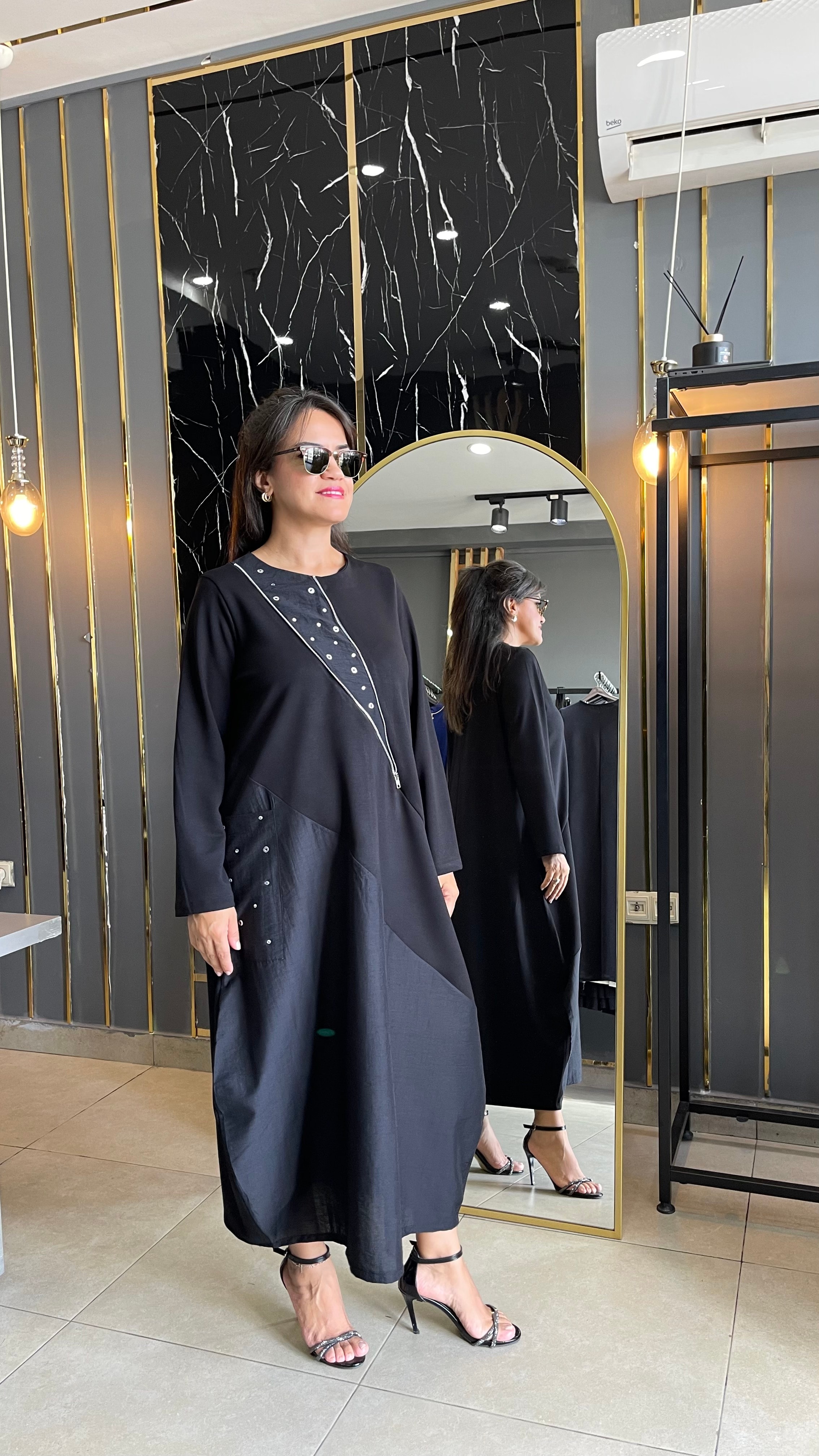 TAŞLI MODAL ELBİSE