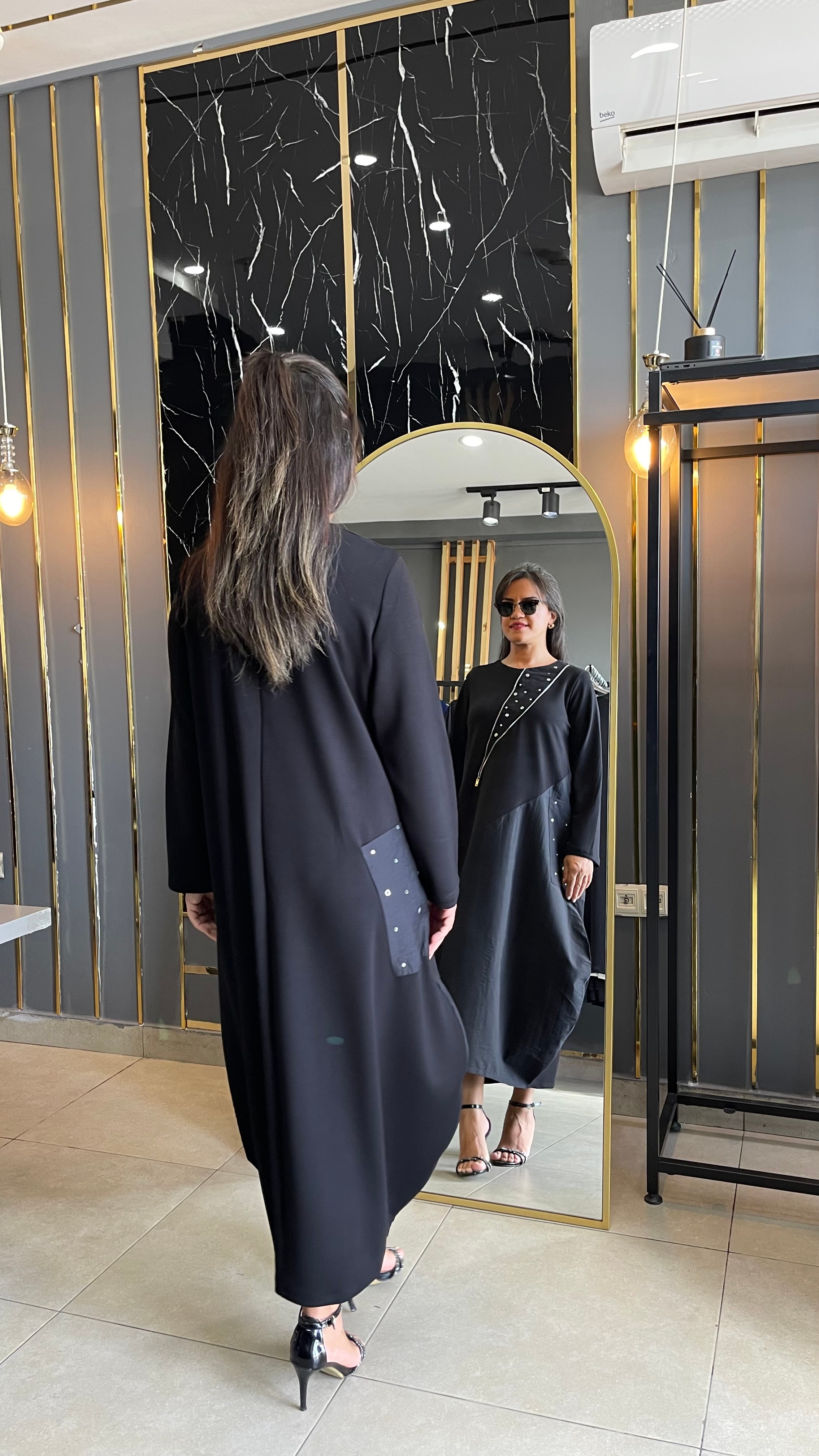 TAŞLI MODAL ELBİSE