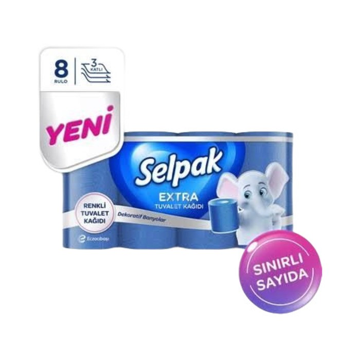 Selpak Extra Renkli Tuvalet Kağıdı 8'li