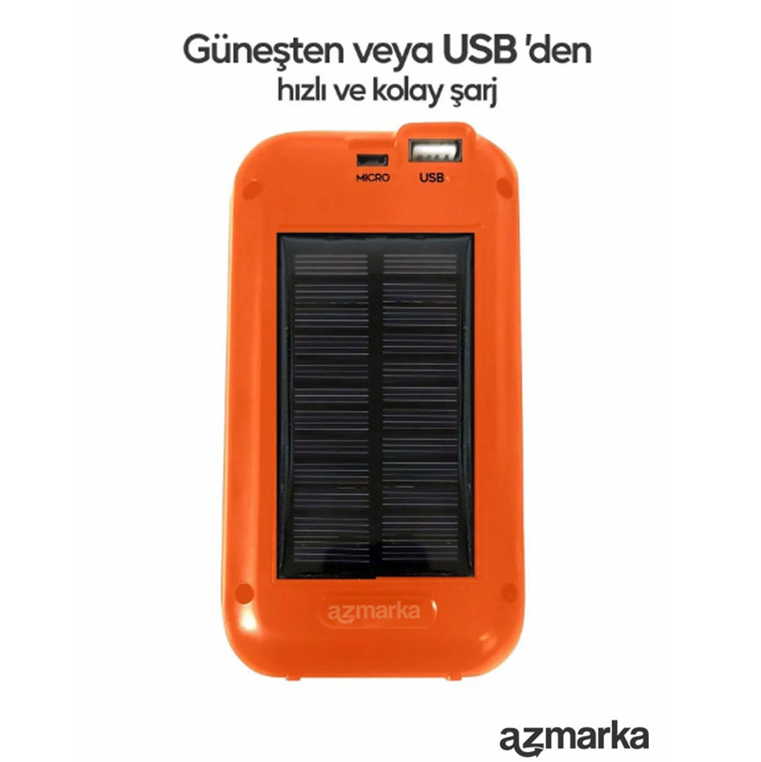 GS-875 Güneş Enerjili Powerbank 32 SMD LED'li Kamp & Acil Durum Feneri Işıldak