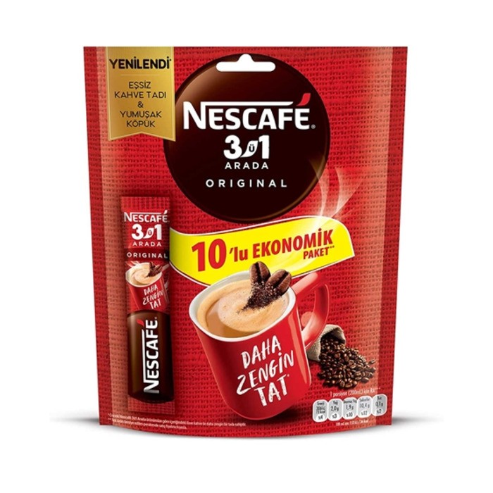 Nescafe 3'ü 1 Arada Original 17,5 Gr 10'lu