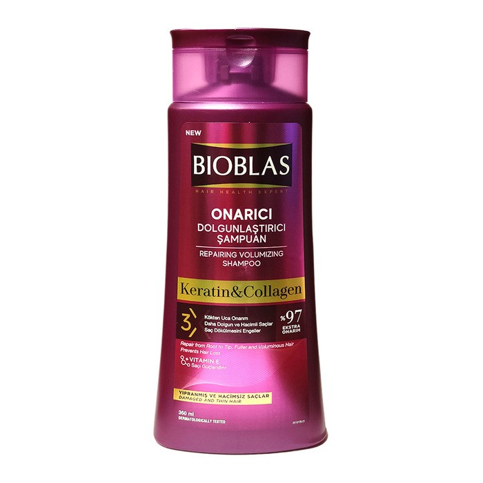 Bioblas Keratin Collagen Şampuan Yıpranmış Hacimsiz Saçlar 360 Ml