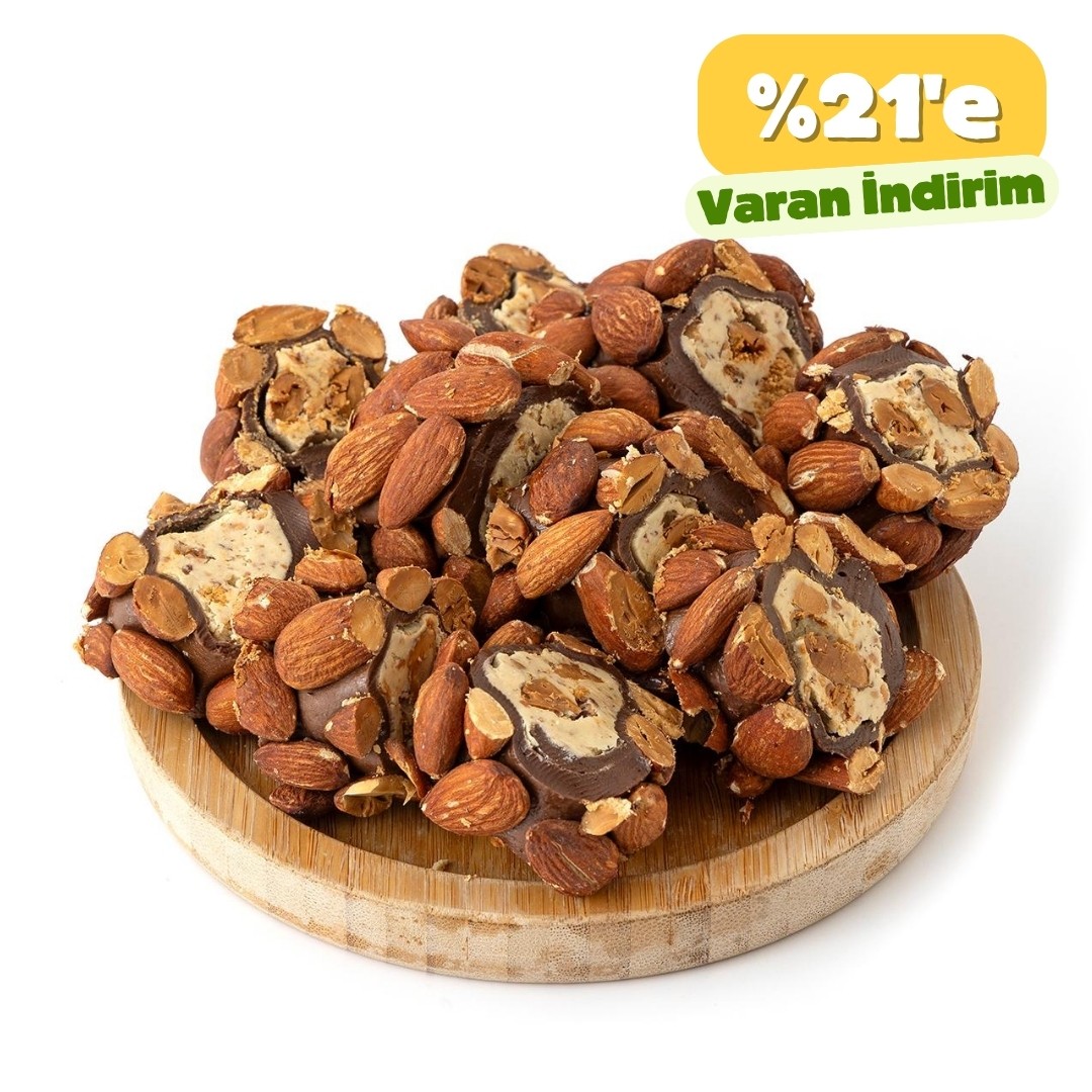 Tane Bademli Kakaolu Badem Kremalı Sarma Türk Lokumu