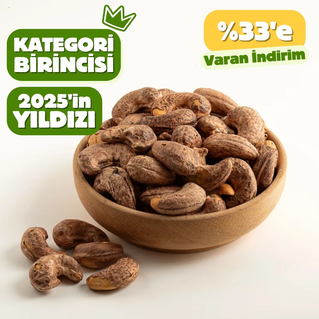 Kavrulmuş Yağsız Zar Kabuklu Kaju