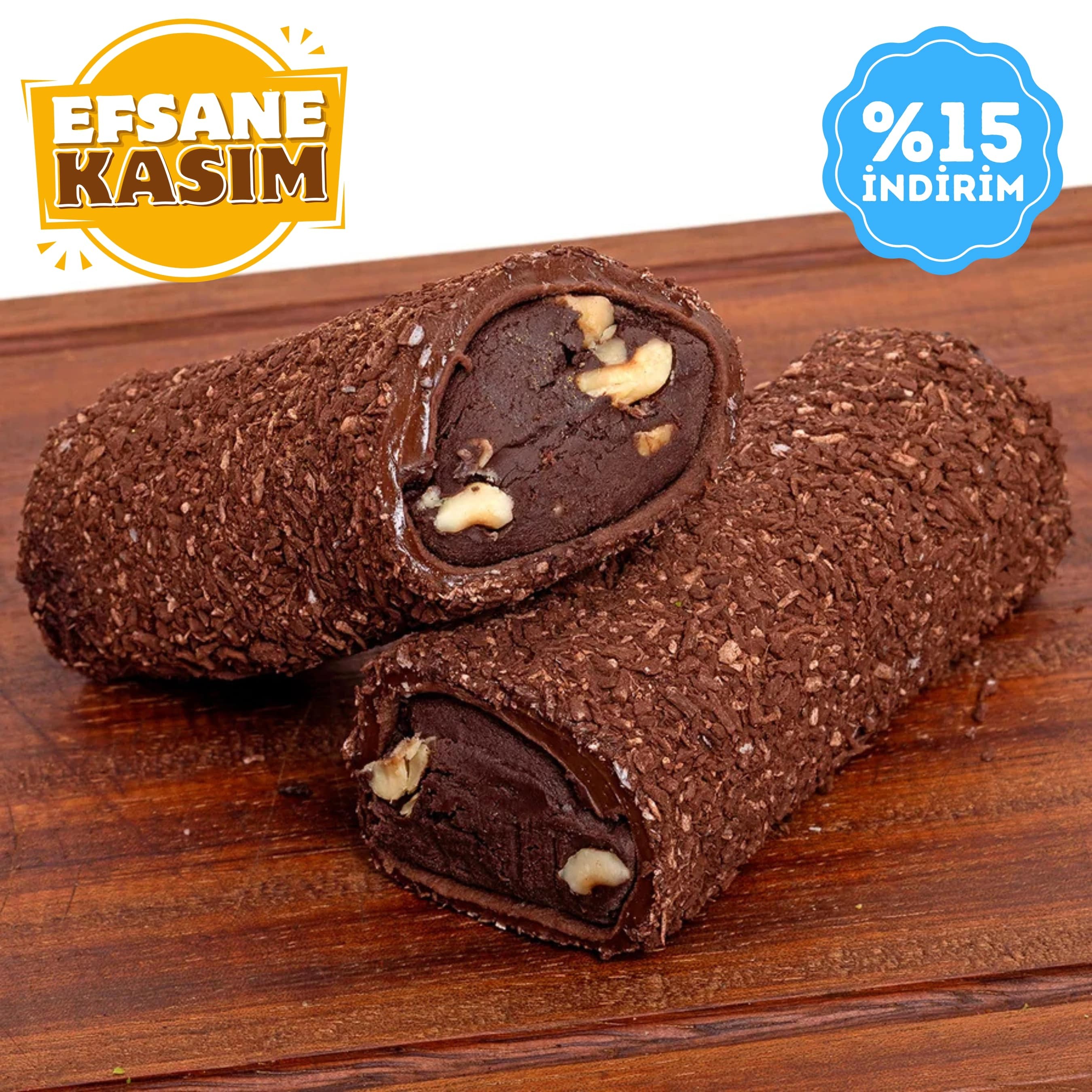 Browni Fındıklı Kremalı Sarma Türk Lokumu