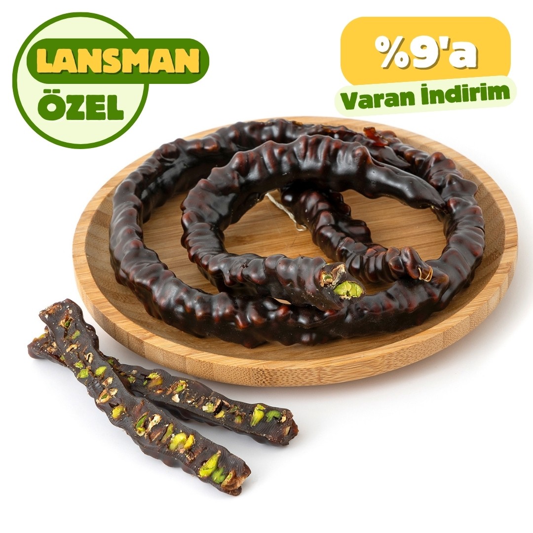 Üzüm Pekmezli Katkısız Antep Fıstıklı Sucuk