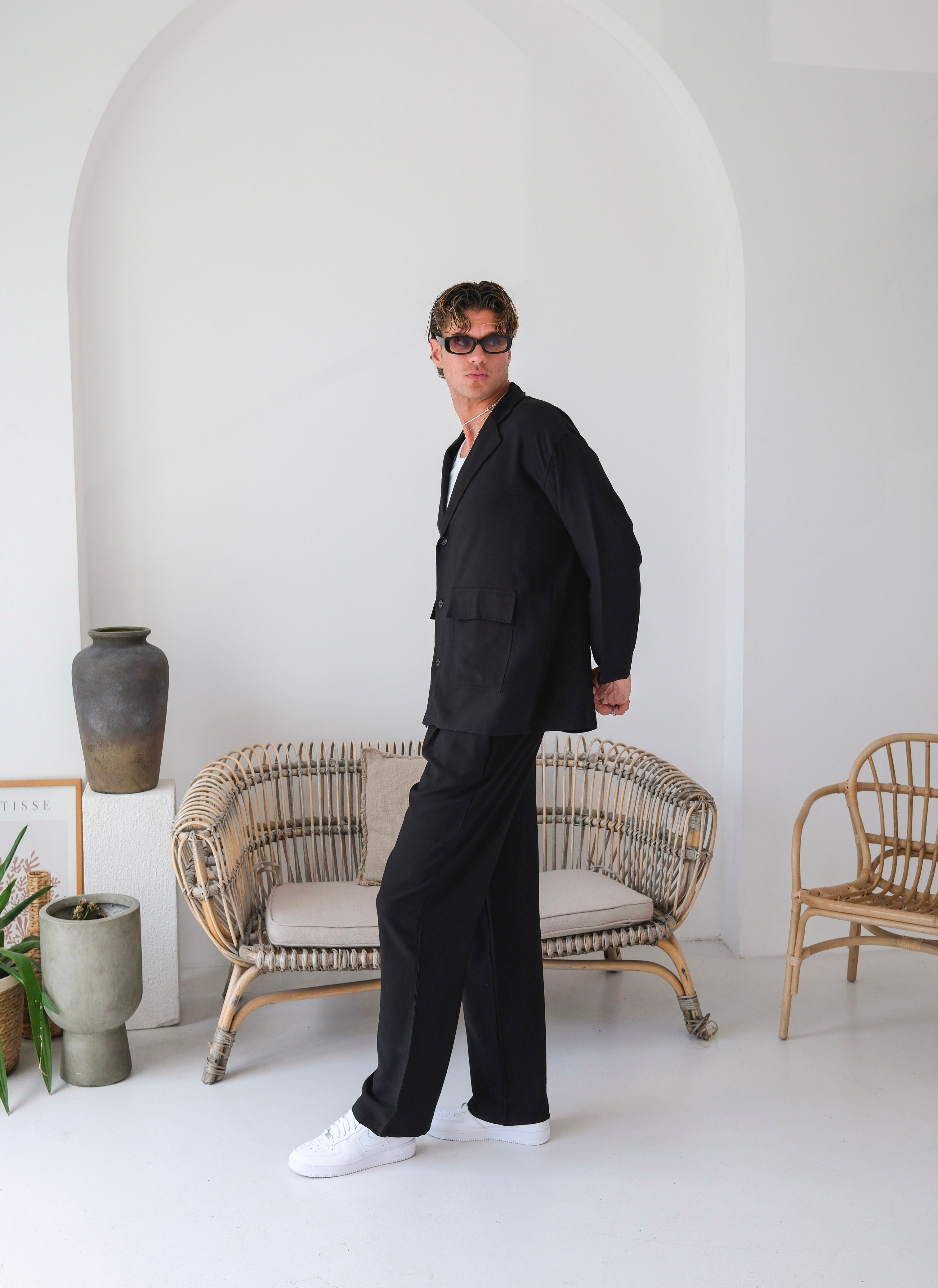 Oversize Gabardin Kumaş Takım