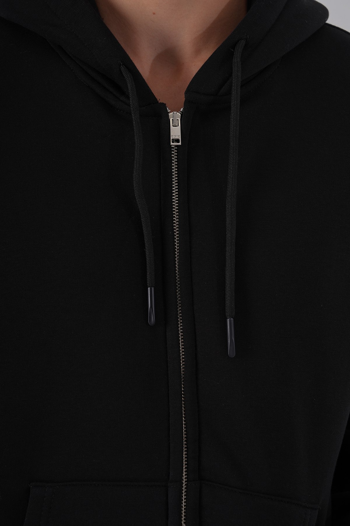 Oversize Üç İplik Fermuarlı Sweatshirt