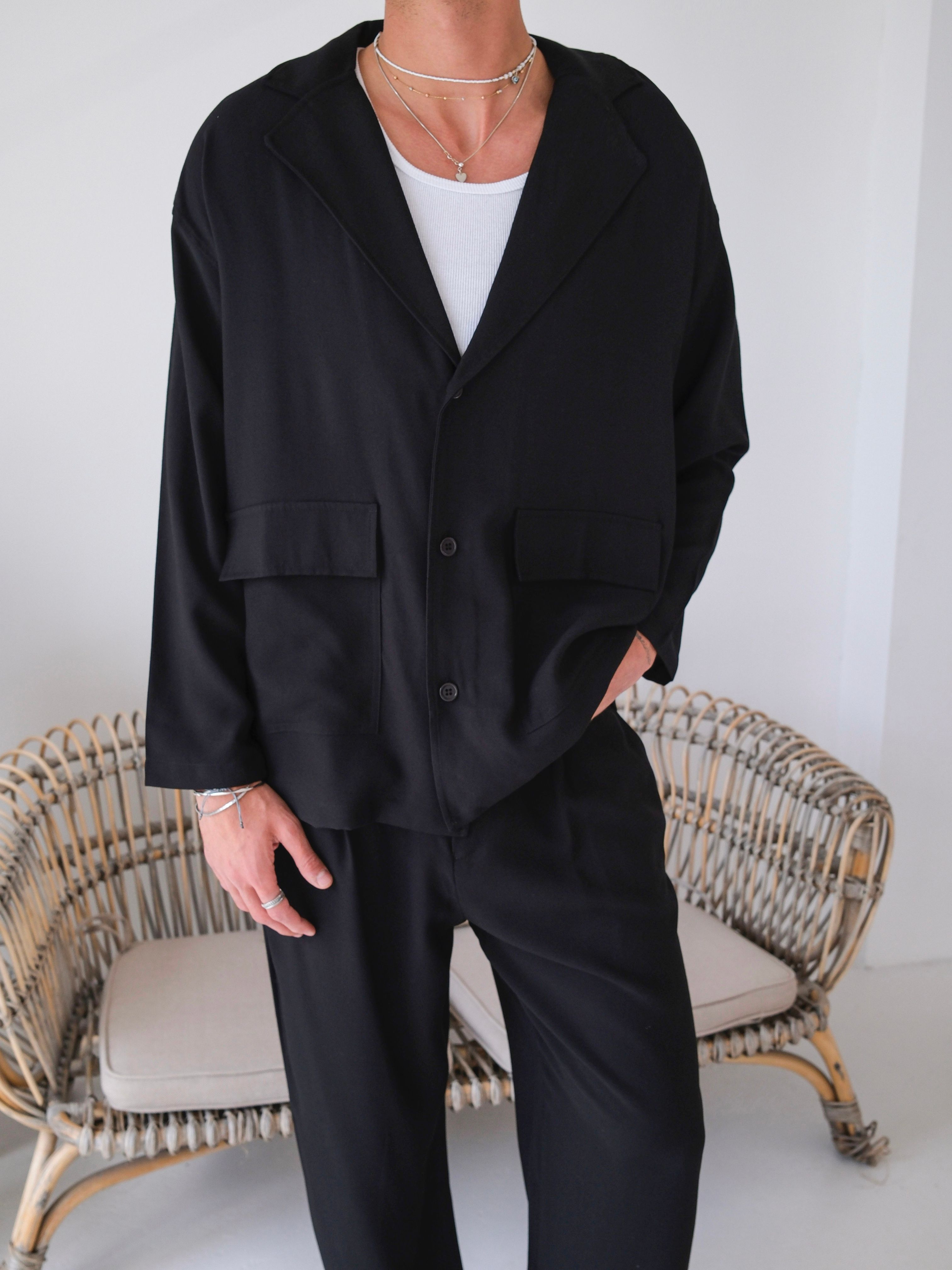 Oversize Gabardin Kumaş Takım