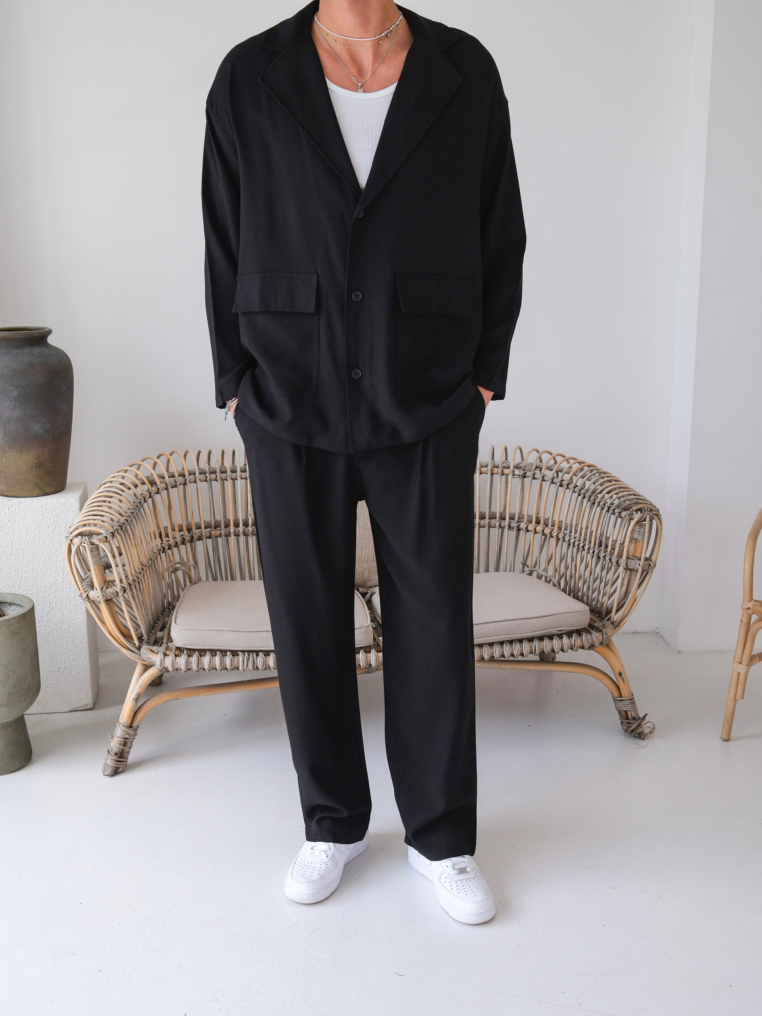 Oversize Gabardin Kumaş Takım