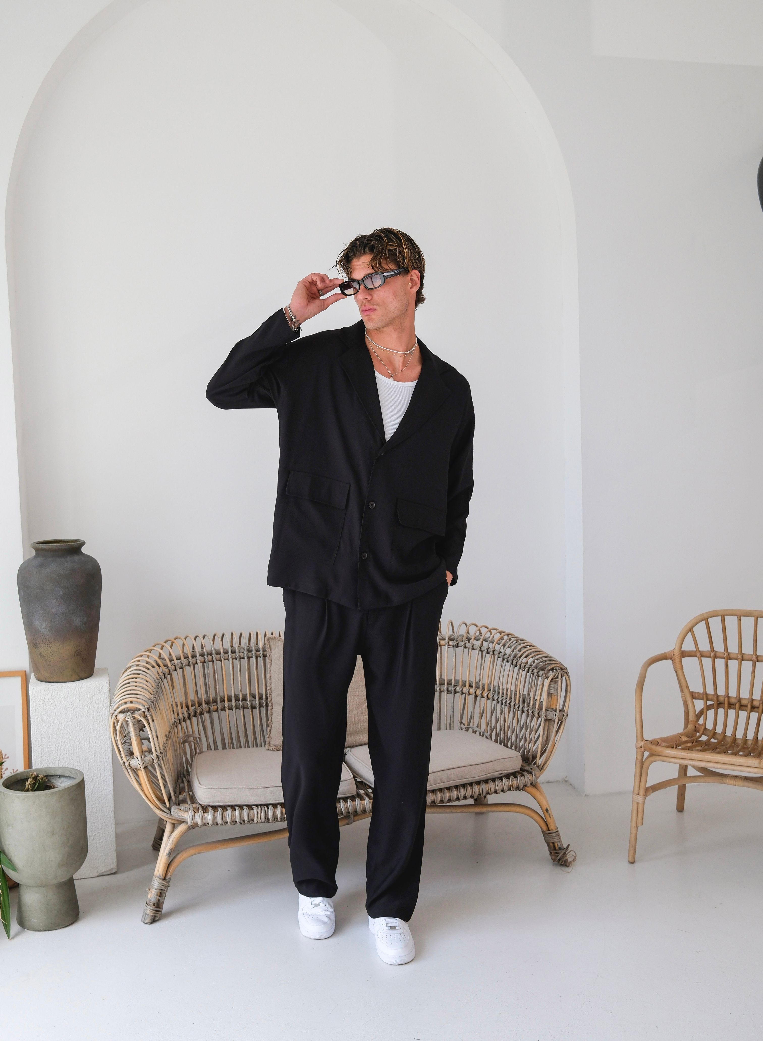 Oversize Gabardin Kumaş Takım