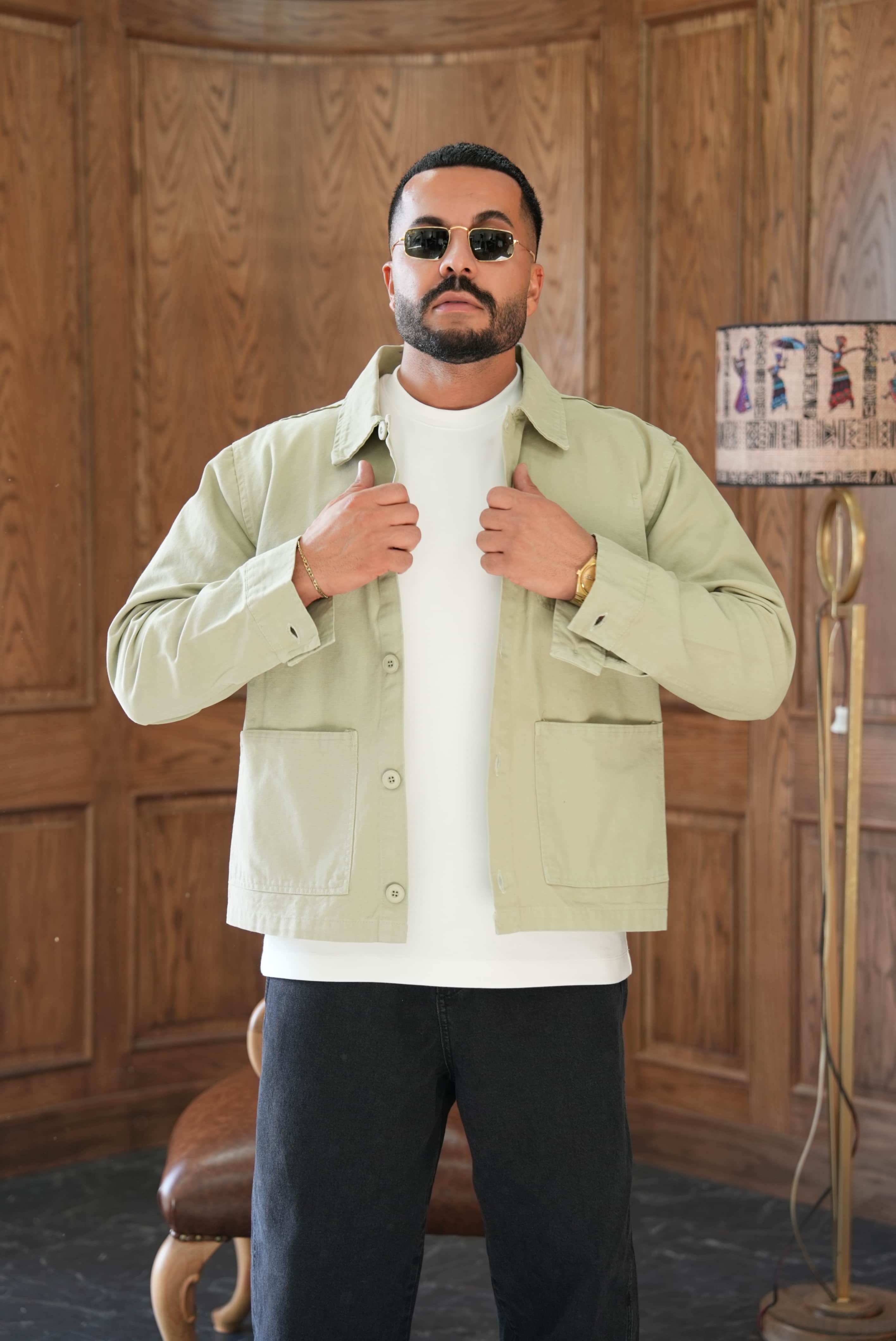 Oversize Cepli Düğmeli Ceket