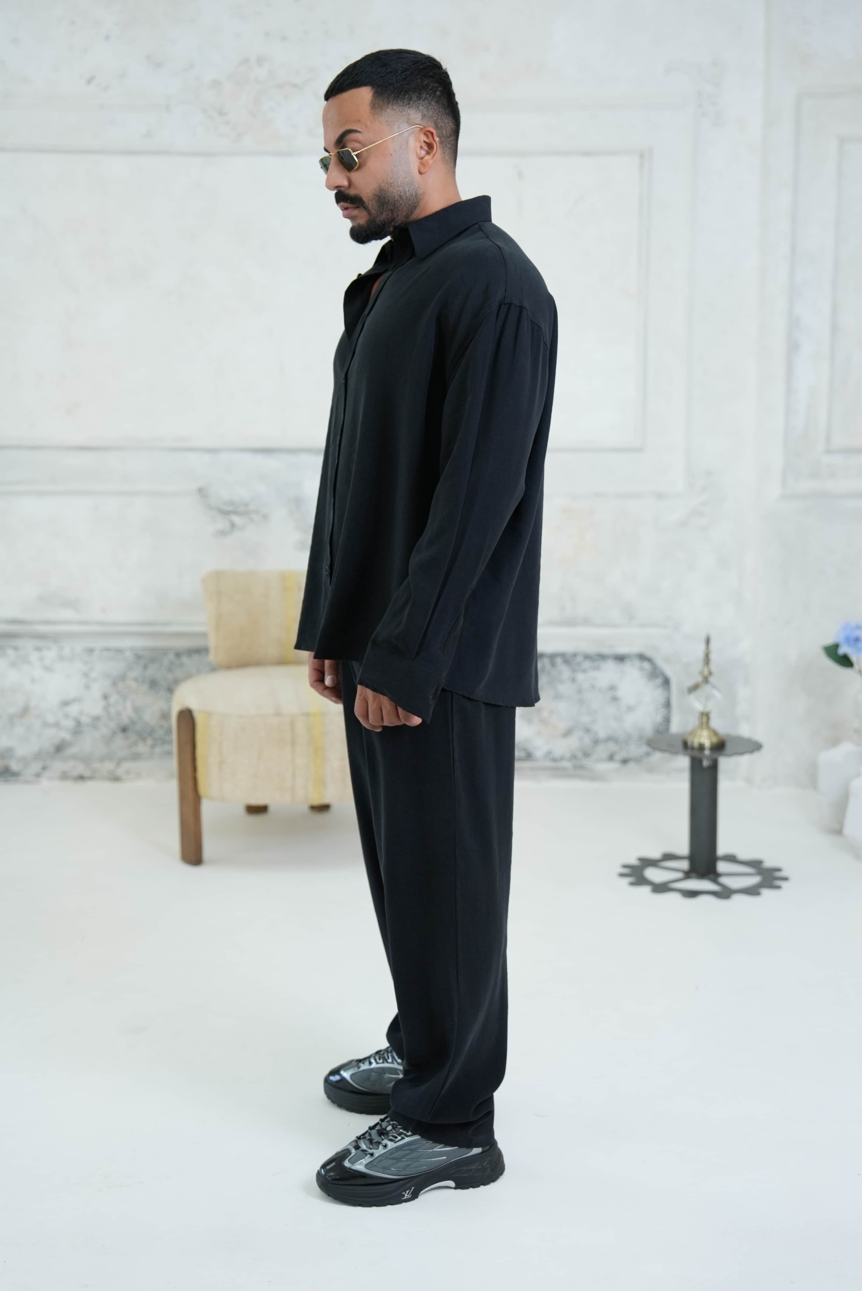 Oversize Yıkamalı Kumaş Takım