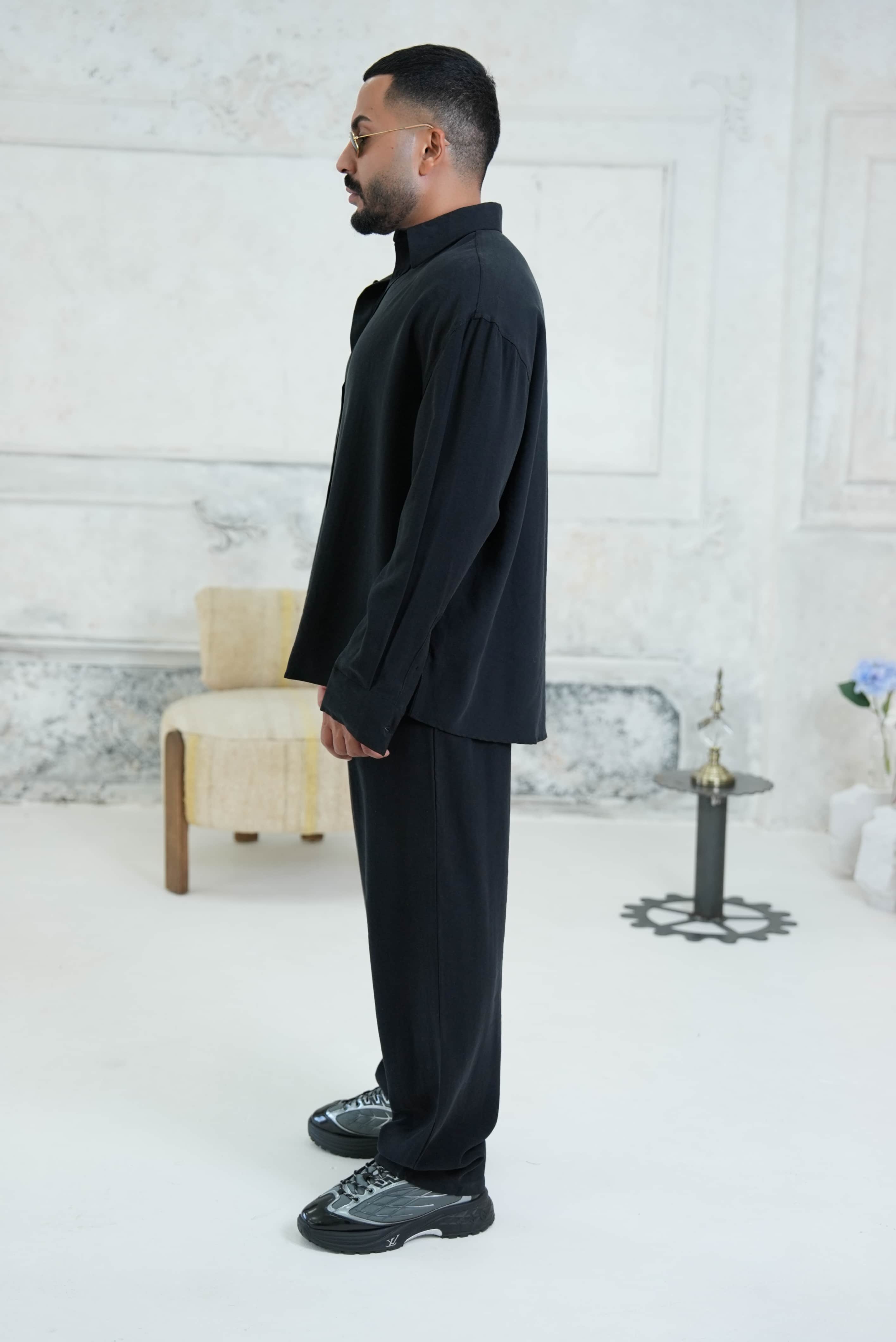 Oversize Yıkamalı Kumaş Takım