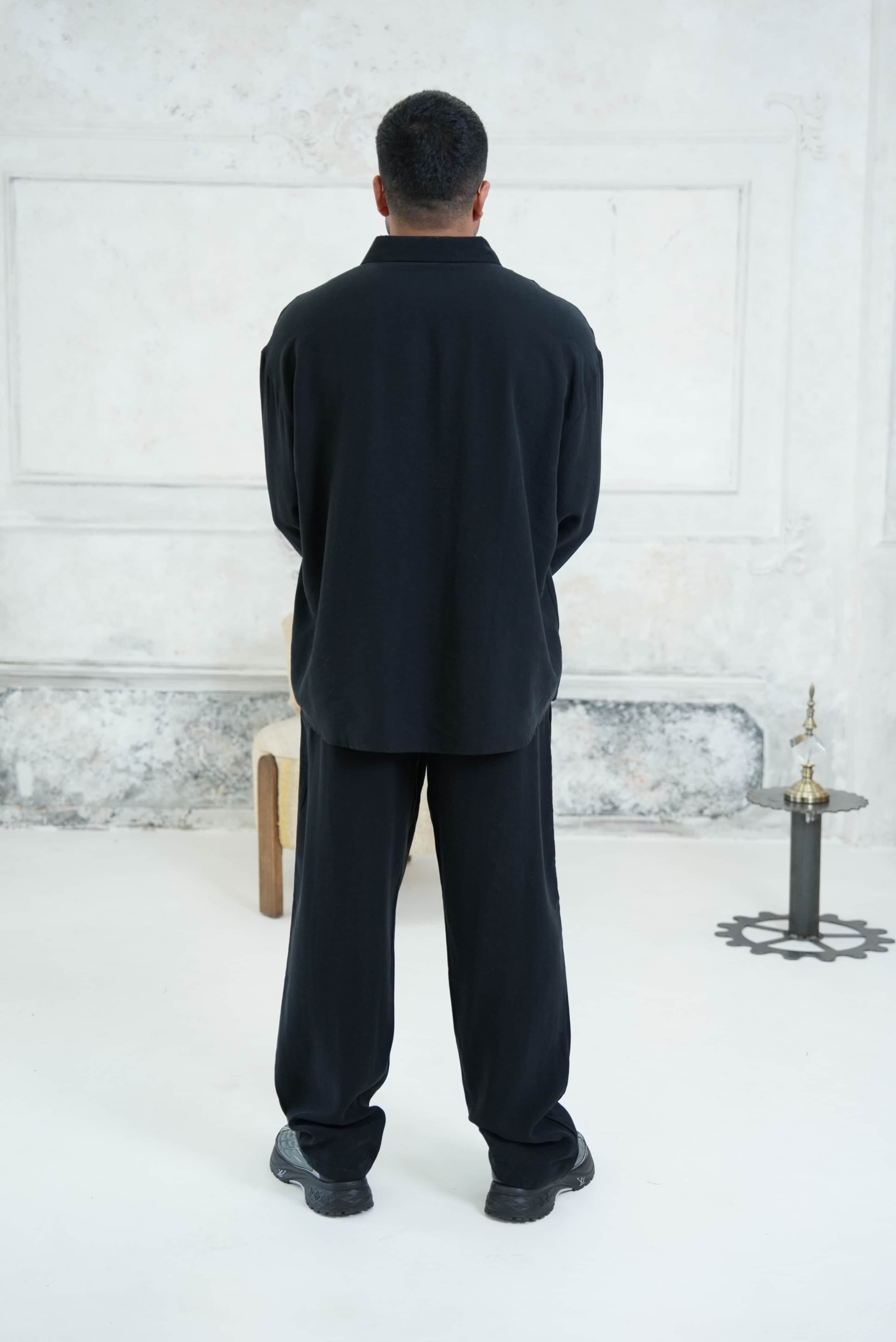 Oversize Yıkamalı Kumaş Takım