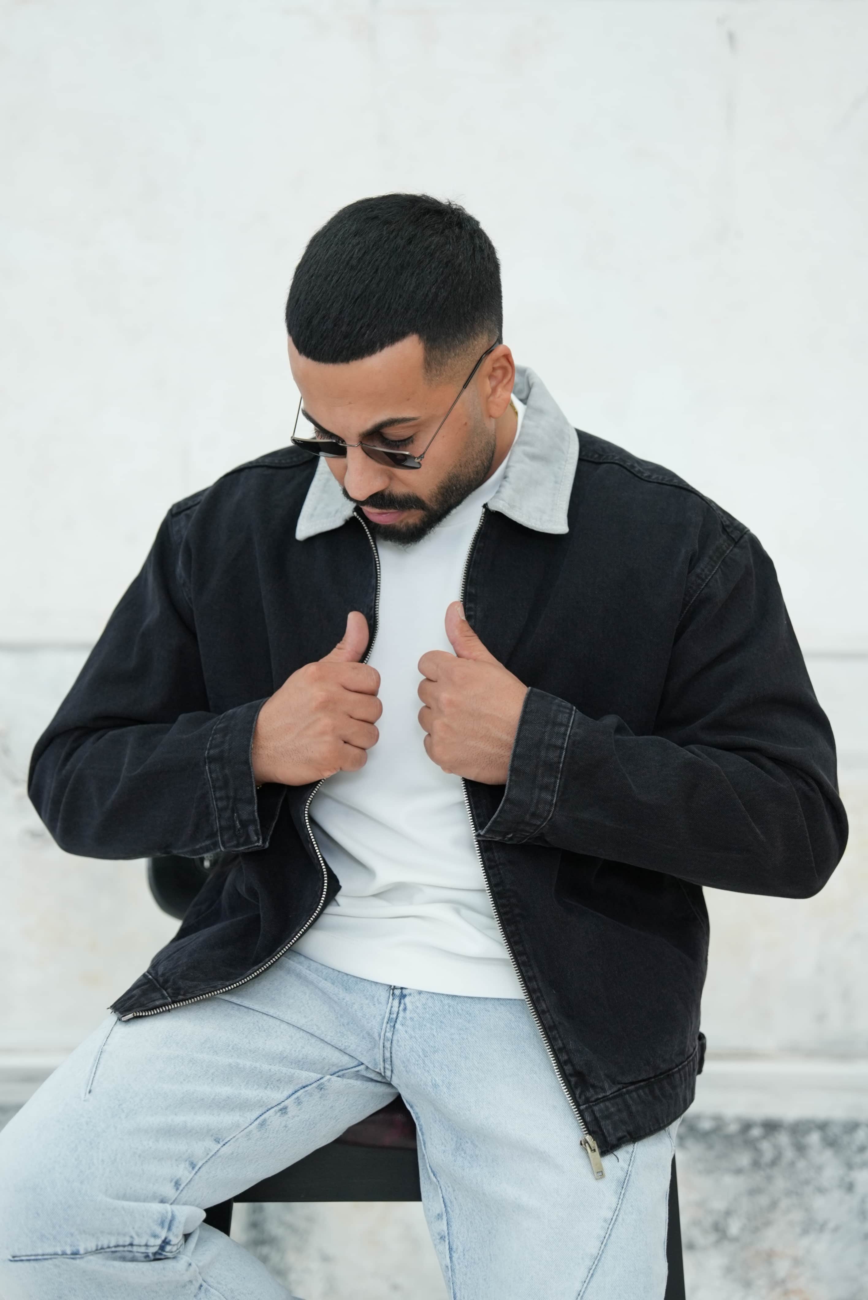 Yakalı Denim Ceket