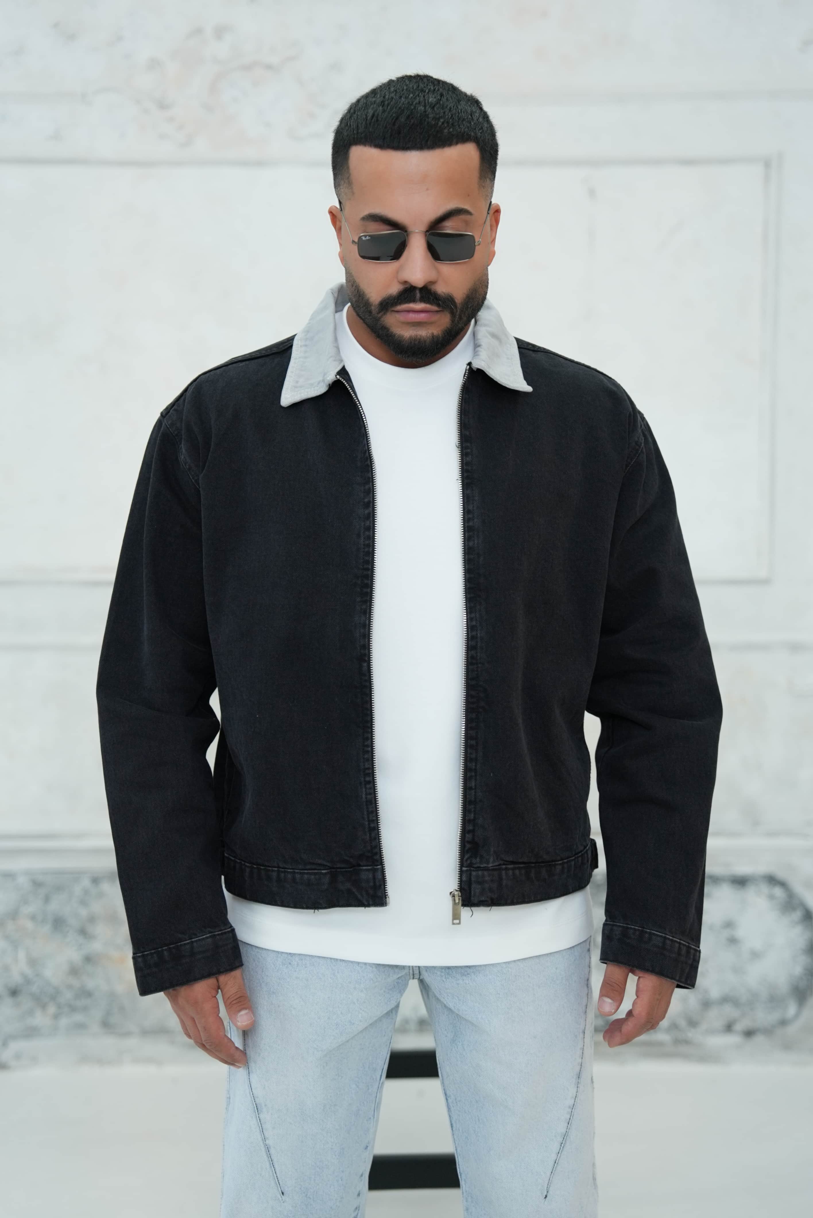 Yakalı Denim Ceket