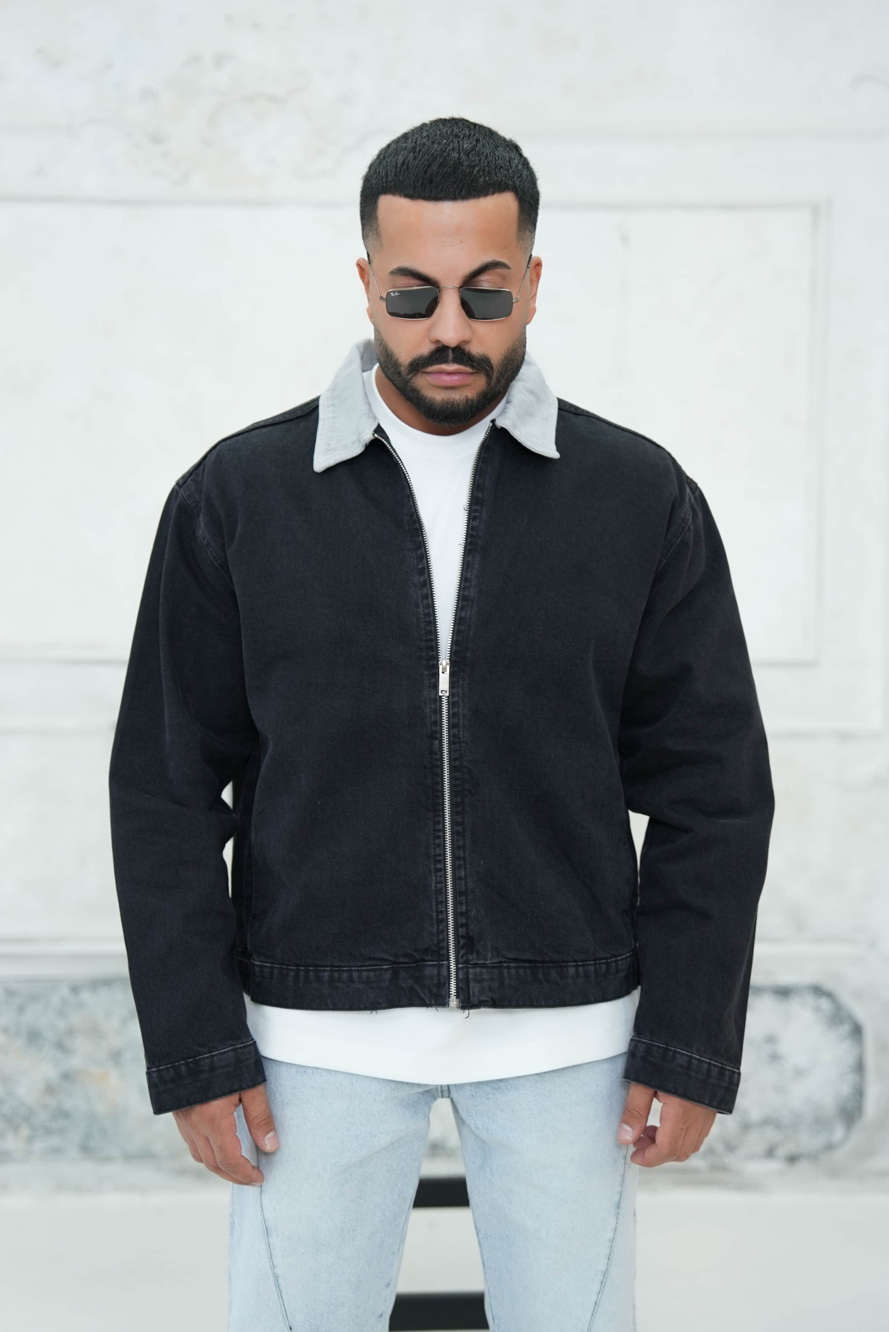 Yakalı Denim Ceket
