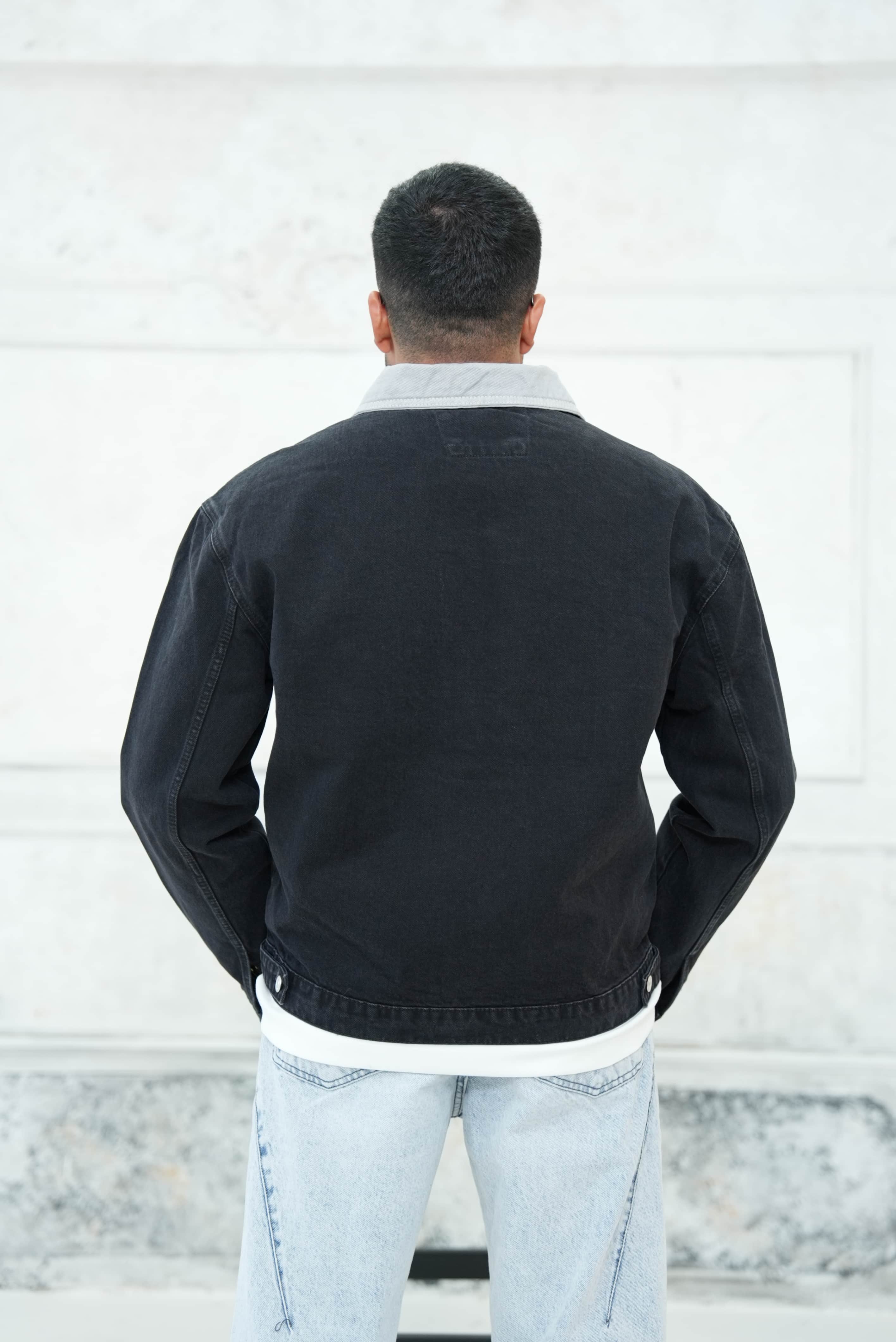 Yakalı Denim Ceket