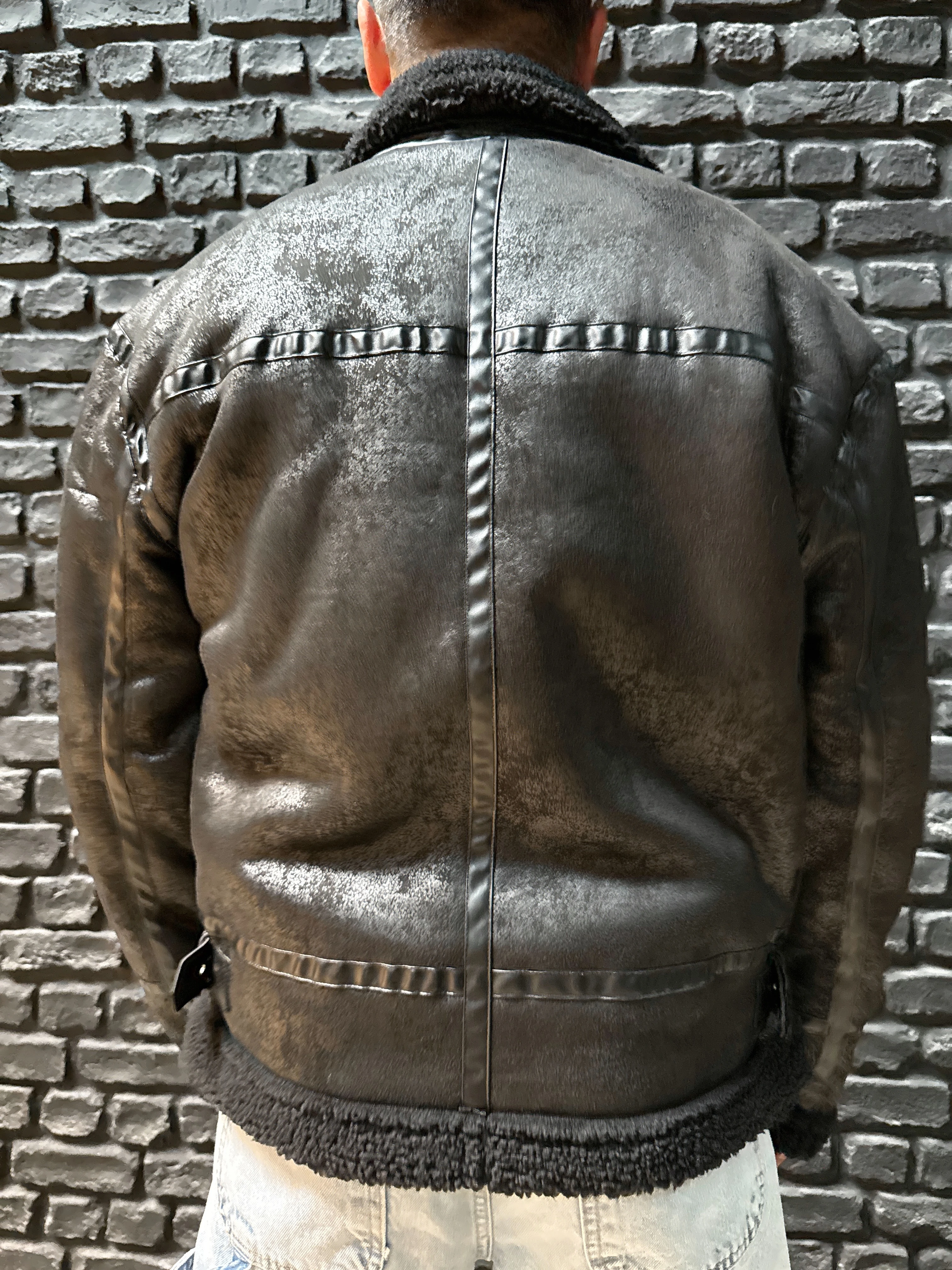 Kürk Detaylı Deri Mont