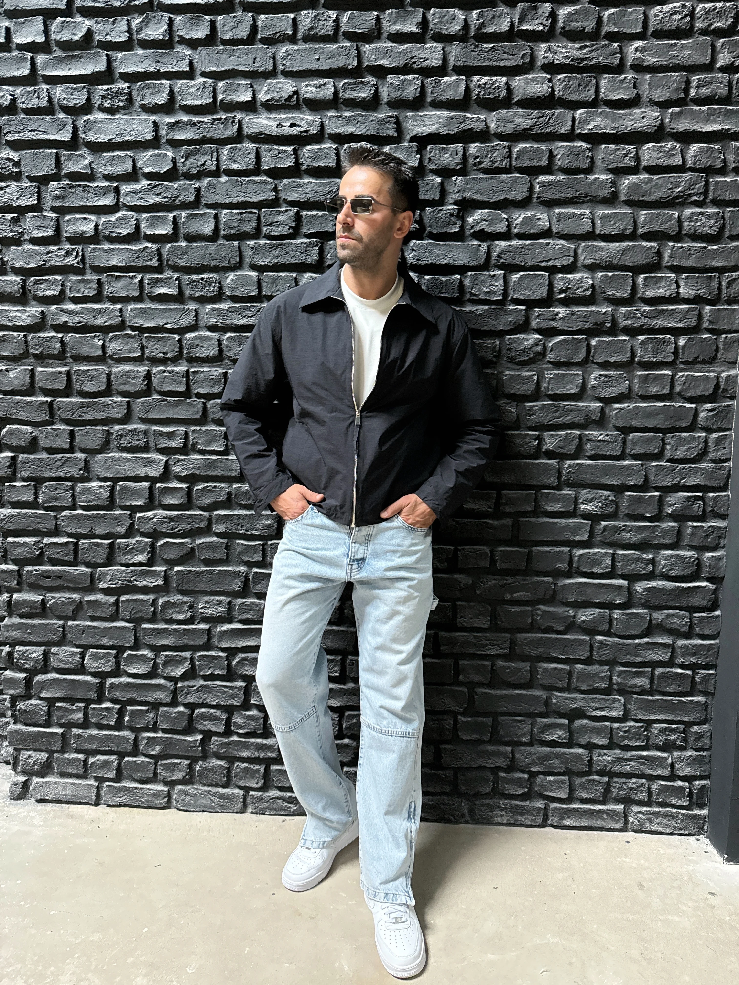 Casual Yakalı Ceket - Siyah