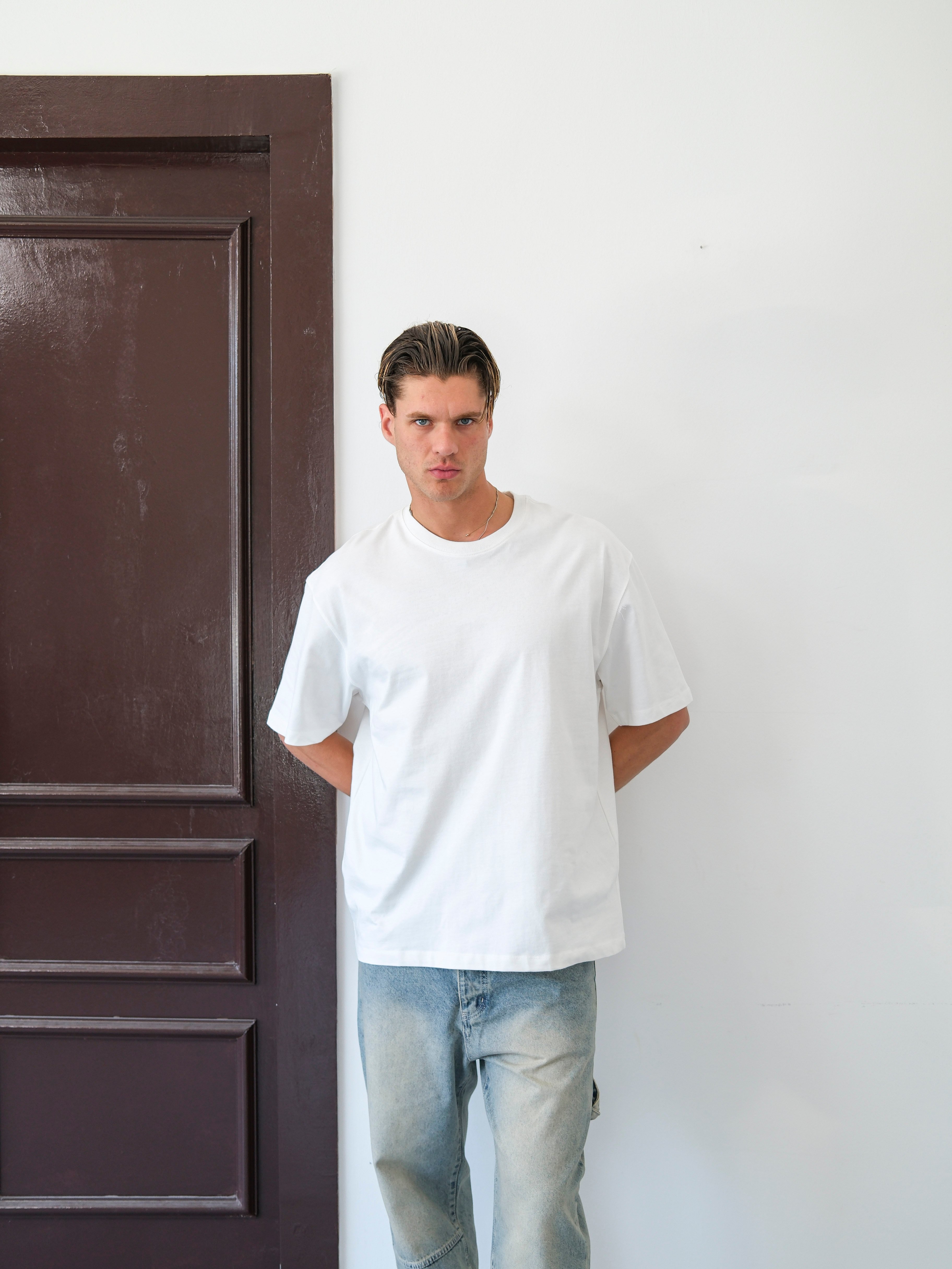 Oversize Basic Tshirt - Beyaz