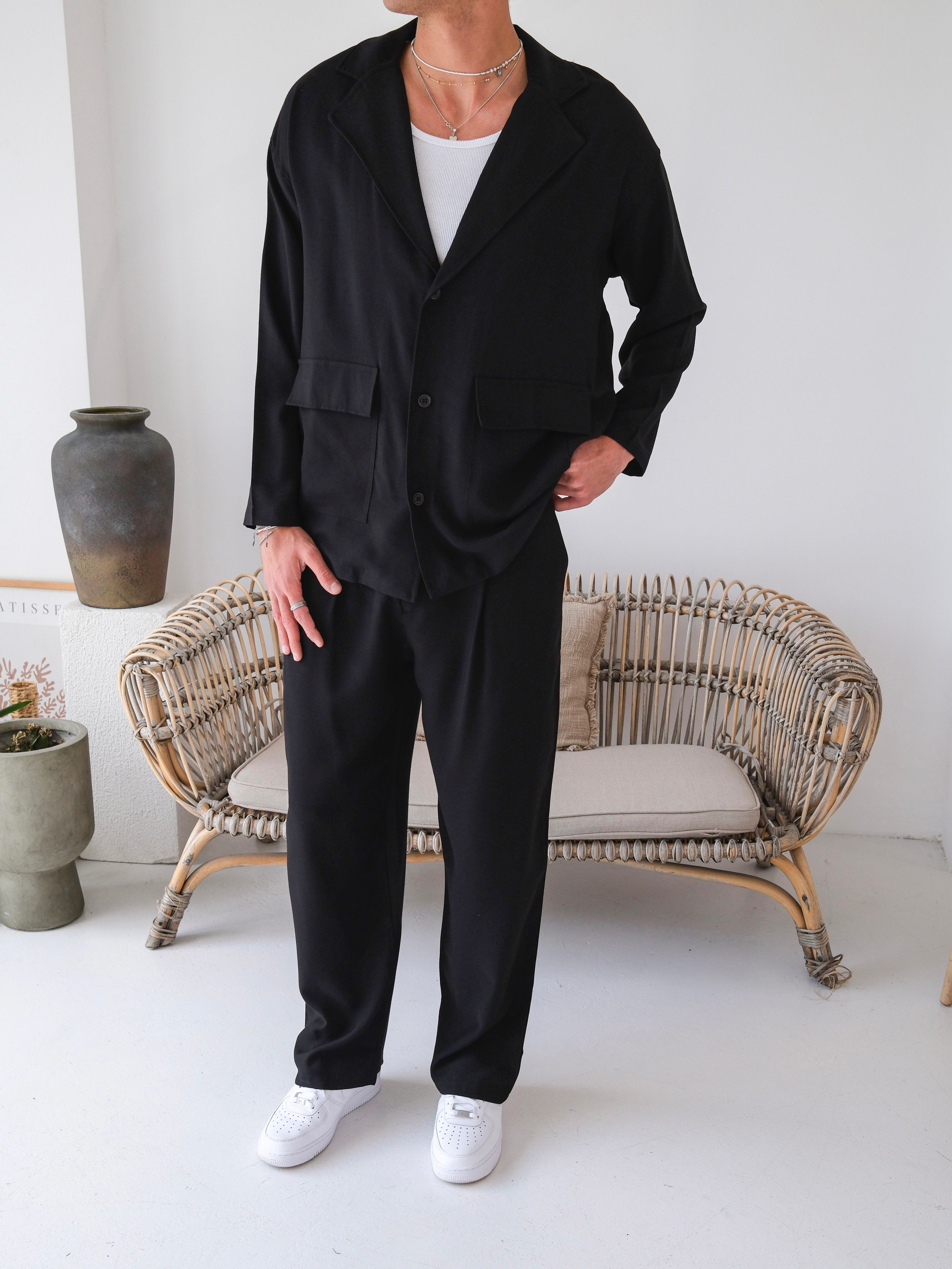 Oversize Gabardin Kumaş Takım