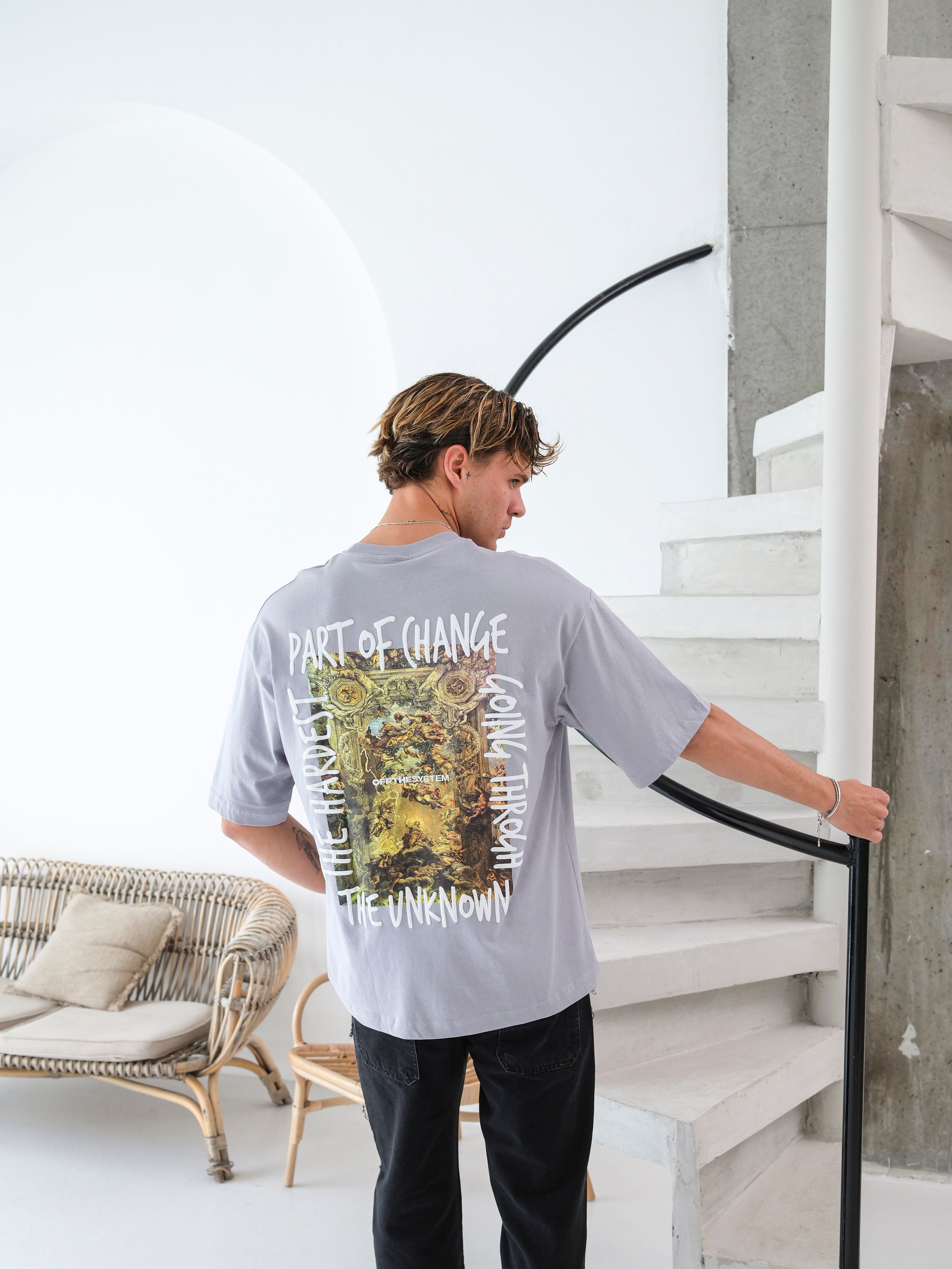 Oversize Sırt Baskılı Tshirt 