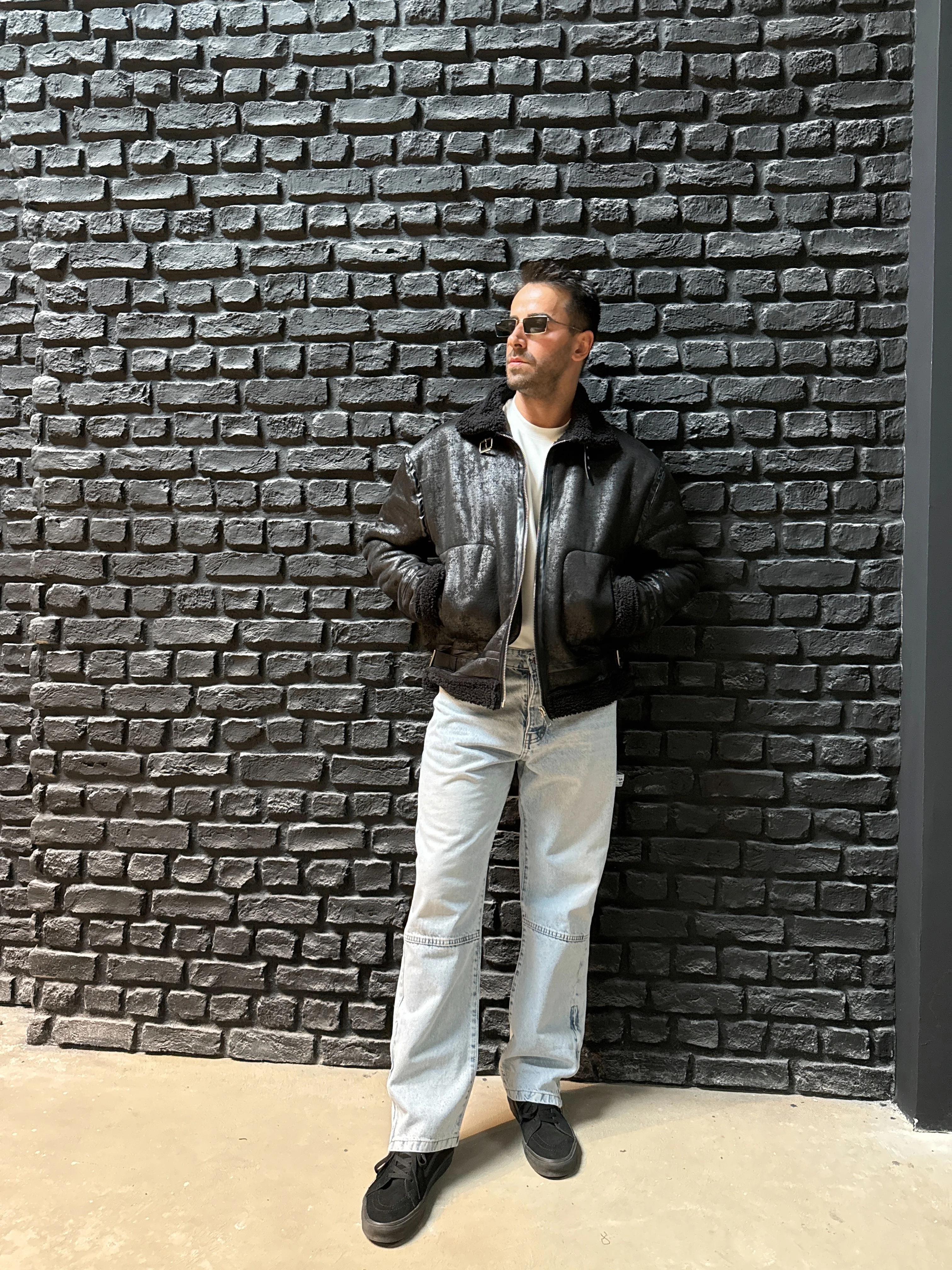 Kürk Detaylı Deri Mont