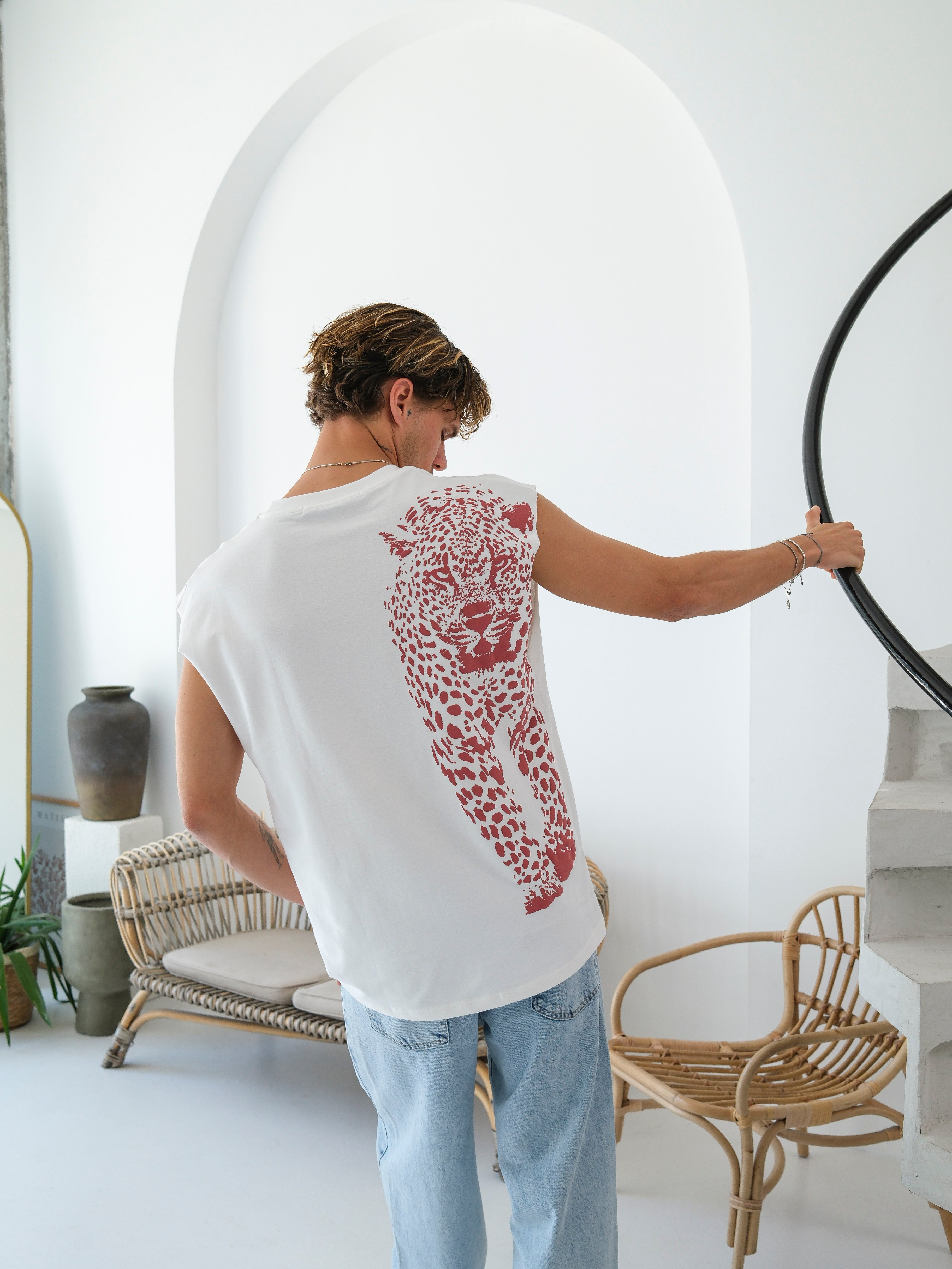 Oversize Sıfır Kol Baskılı Tshirt