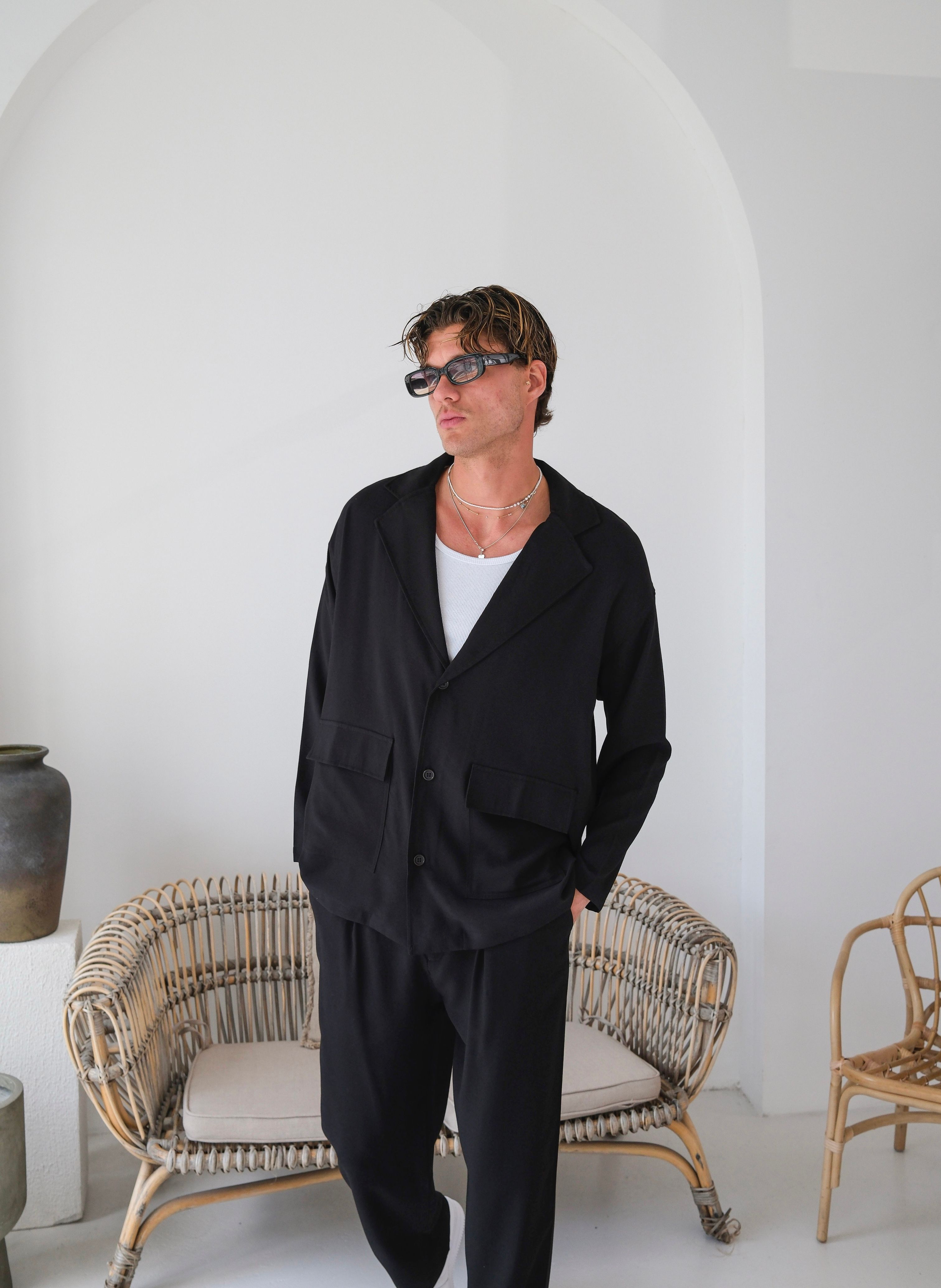 Oversize Gabardin Kumaş Takım