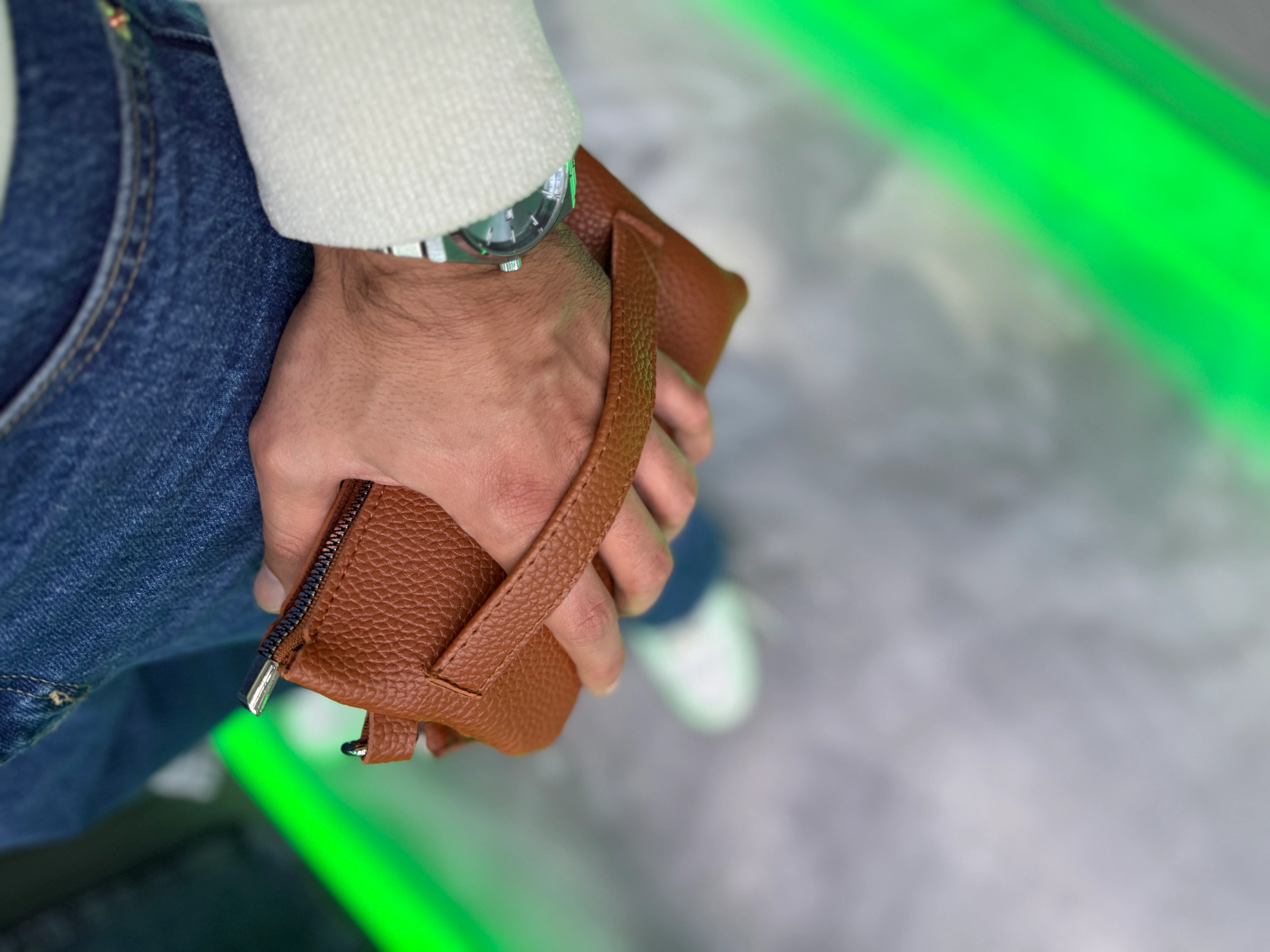 Deri El Cüzdan - Açık Kahve