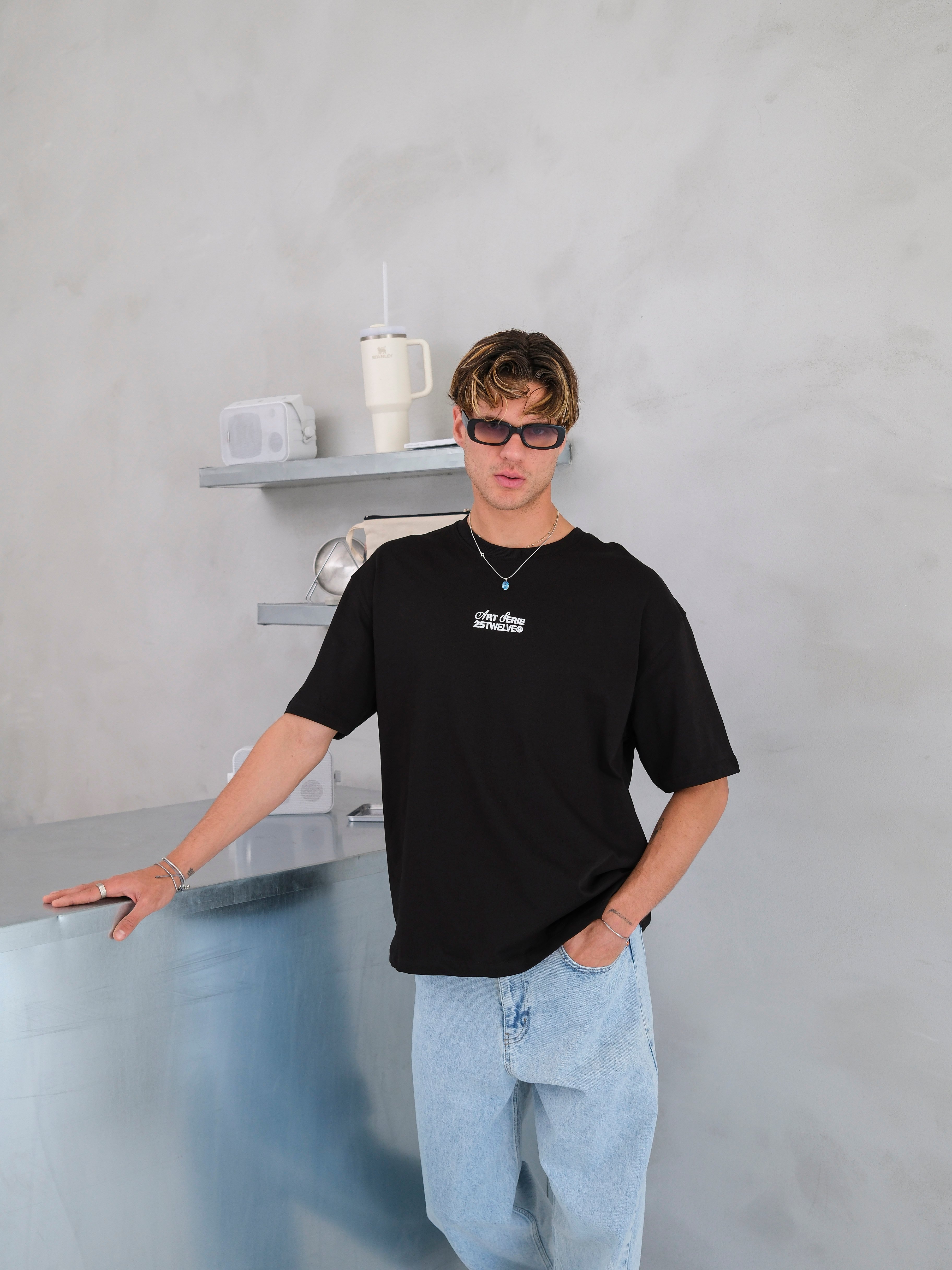 Oversize Sırtı Yazılı Tshirt