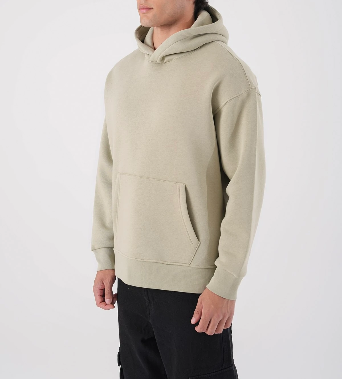 Oversize Üç İplik Kapüşonlu Sweatshirt
