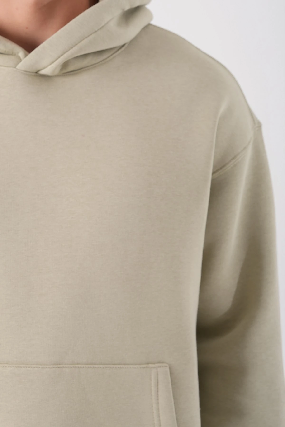 Oversize Üç İplik Kapüşonlu Sweatshirt