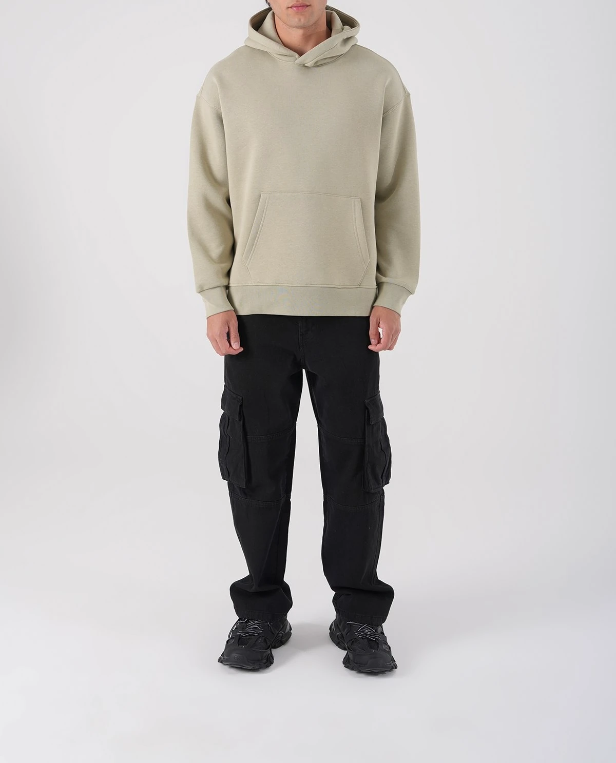 Oversize Üç İplik Kapüşonlu Sweatshirt