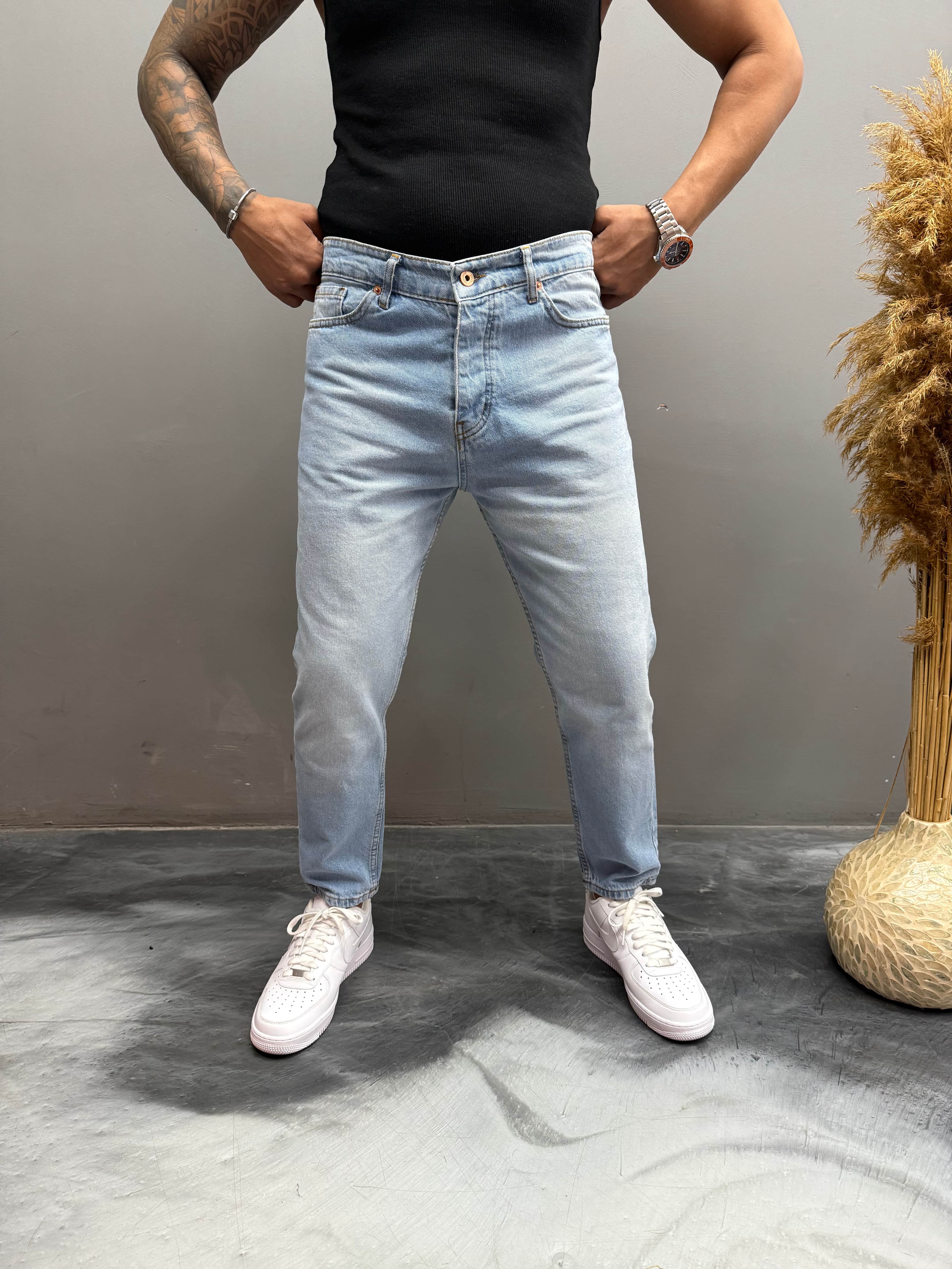 Slim Fit Kot Pantolon - Mavi