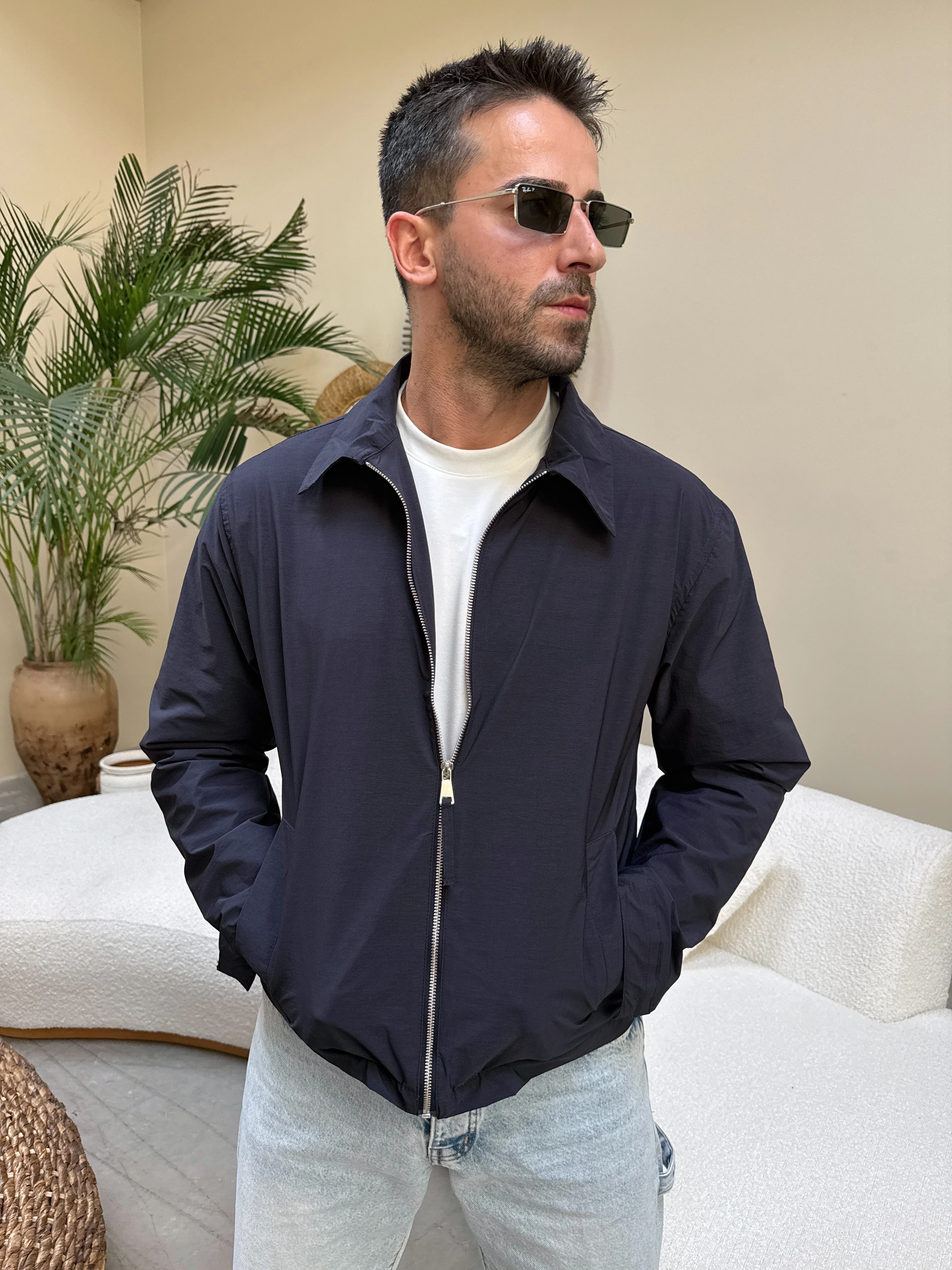 Casual Yakalı Ceket - Lacivert