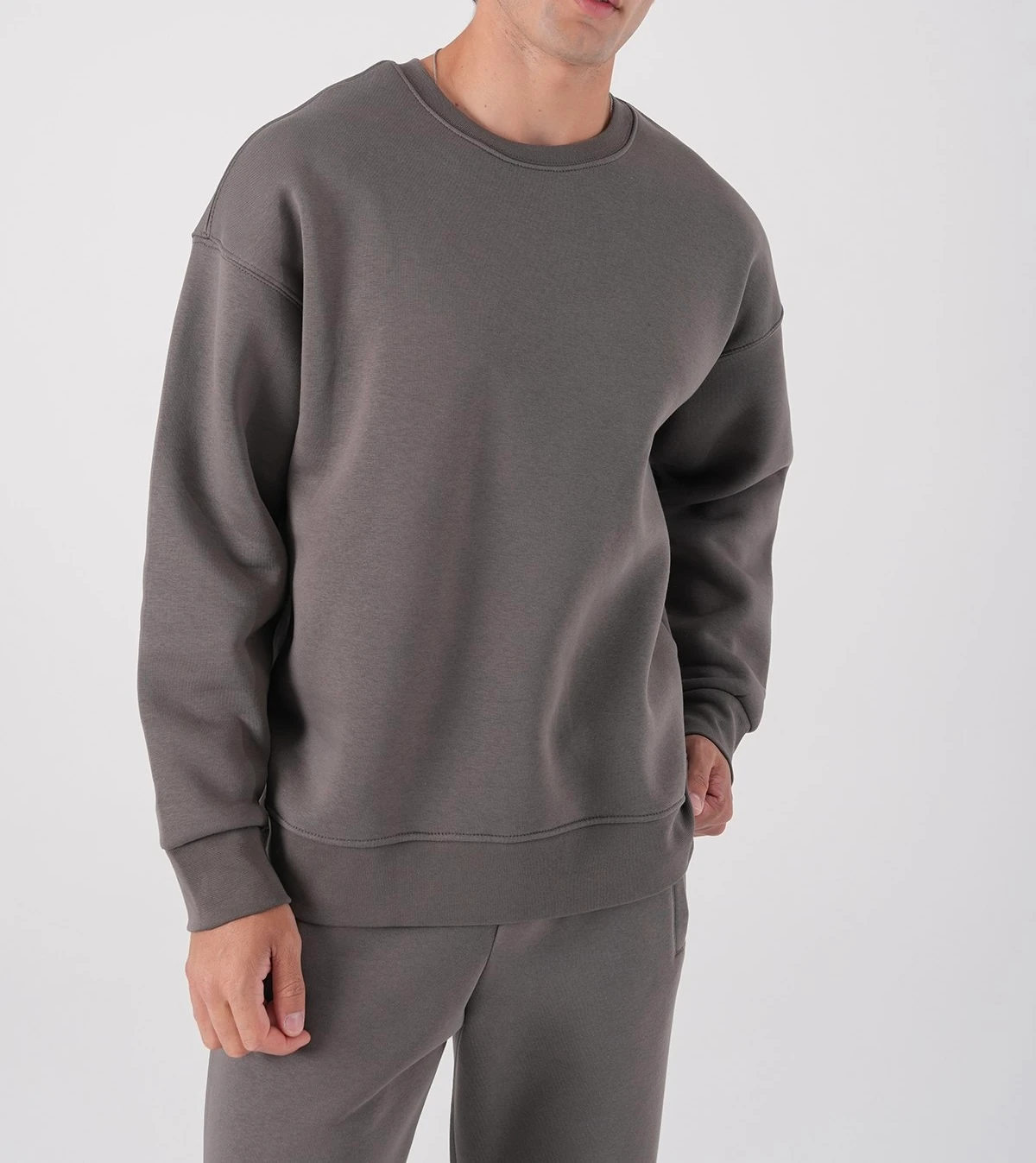 Oversize Üç İplik Sweatshirt - Antrasit