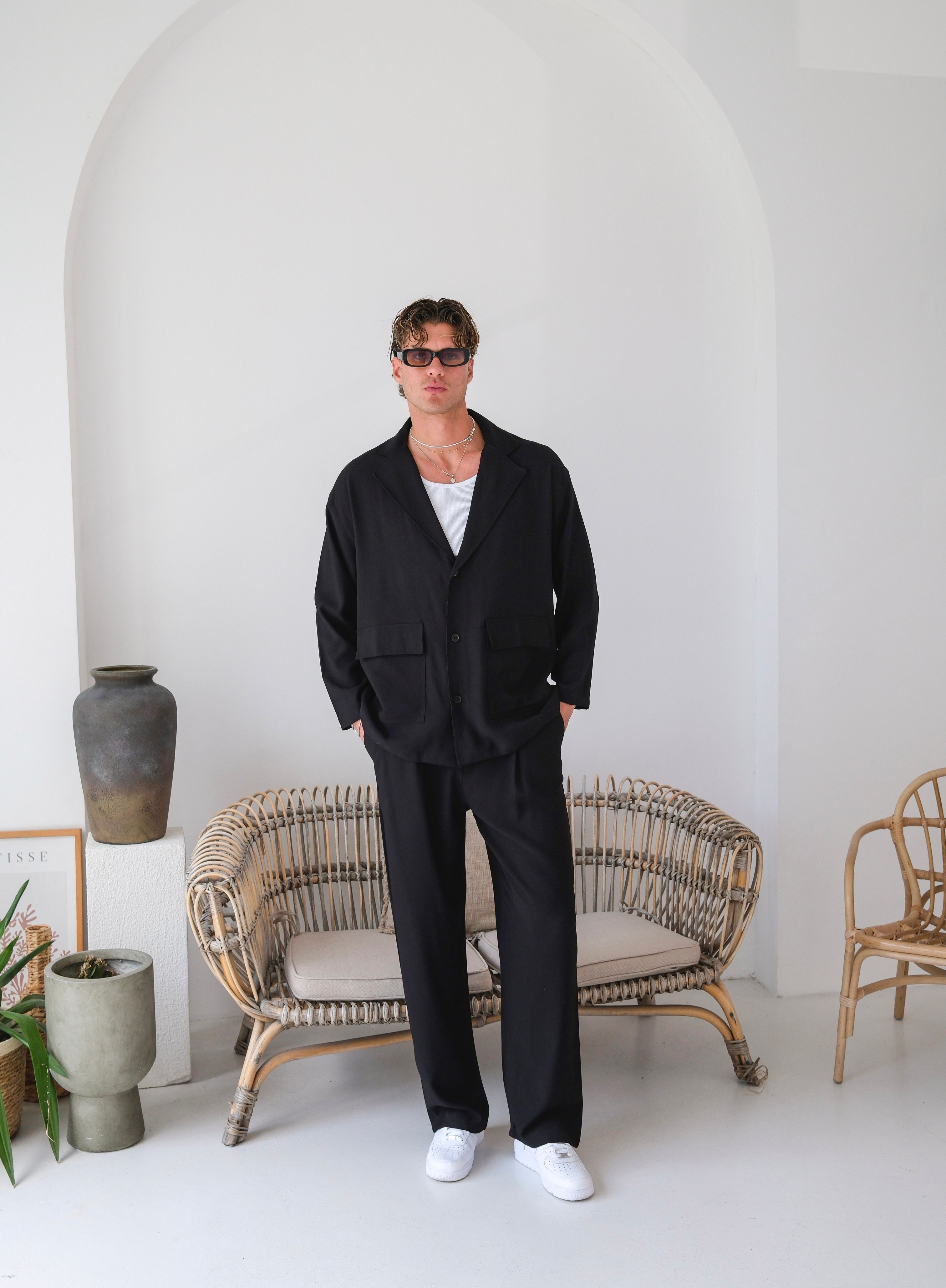 Oversize Gabardin Kumaş Takım