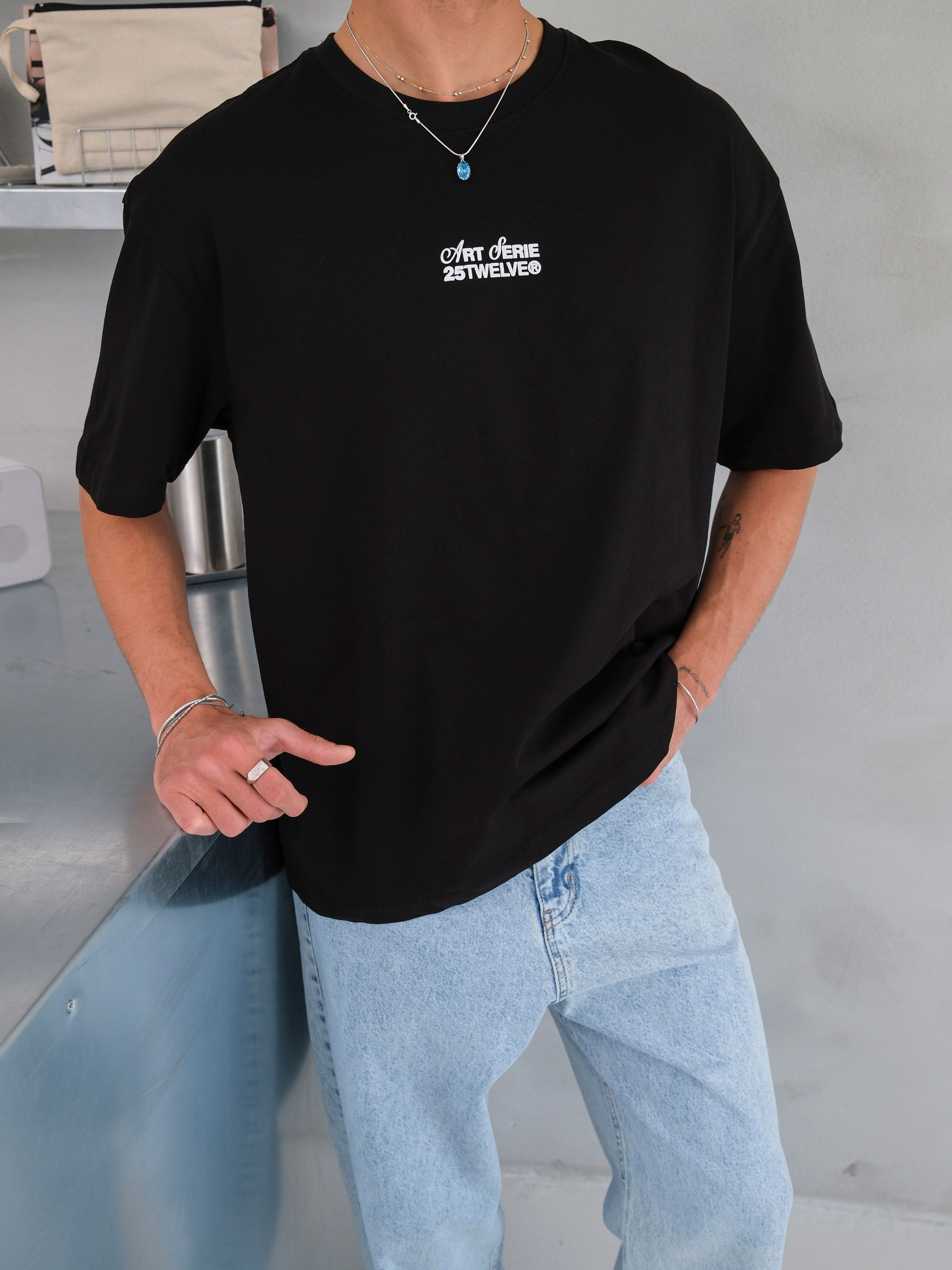 Oversize Sırtı Yazılı Tshirt