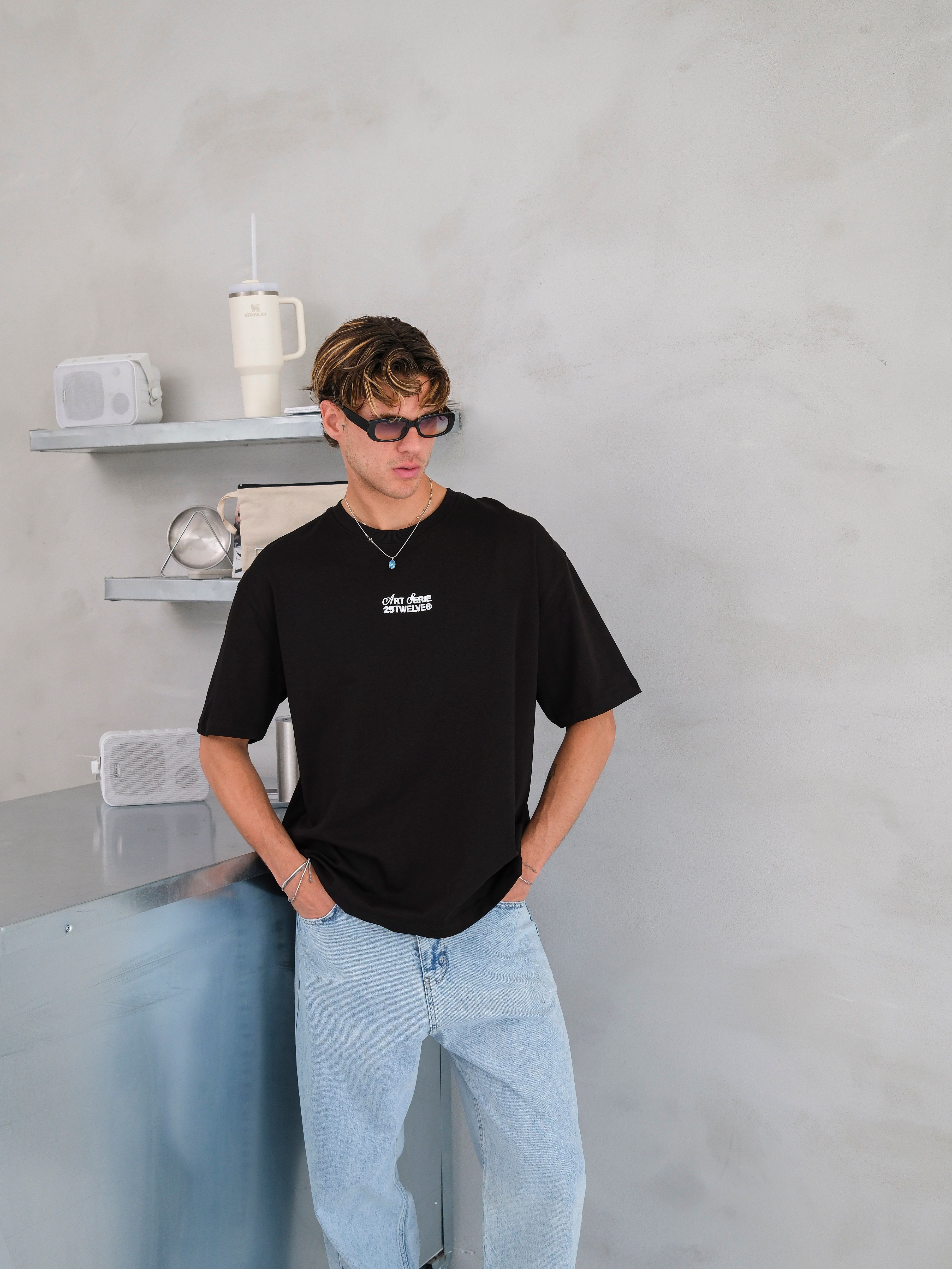 Oversize Sırtı Yazılı Tshirt