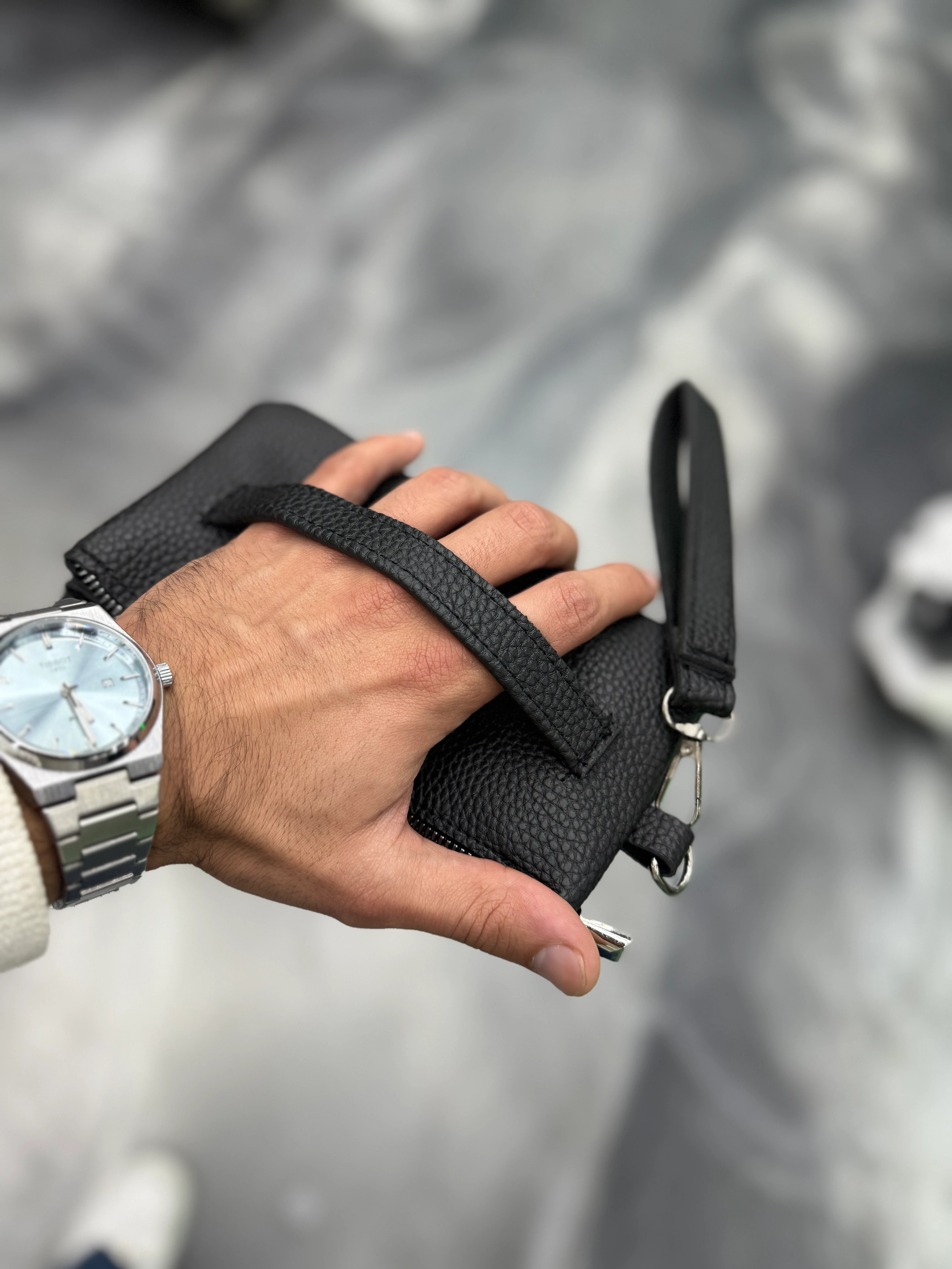 Deri El Cüzdan - Siyah