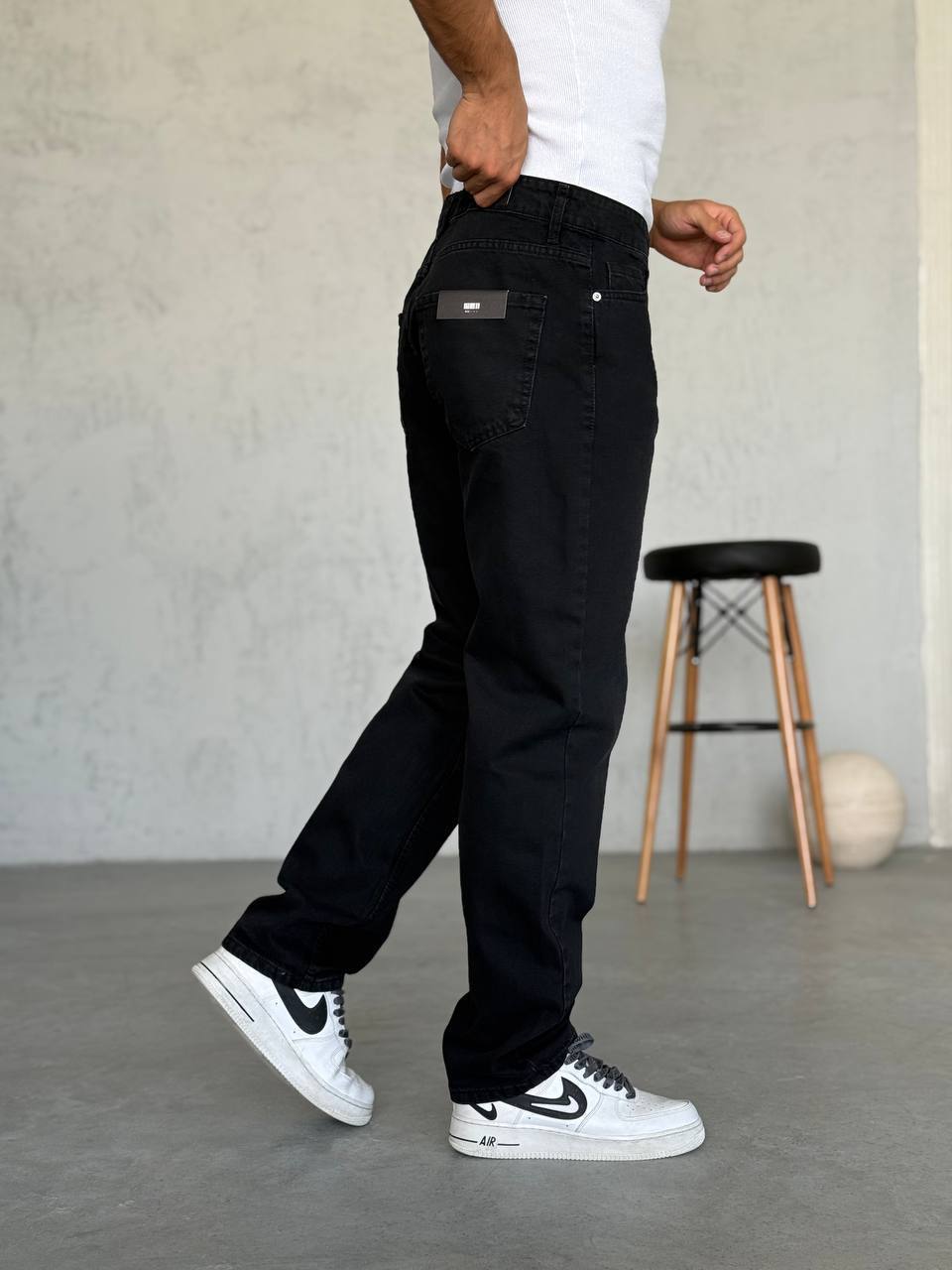 Bol Kalıp Kot Pantolon - Antrasit